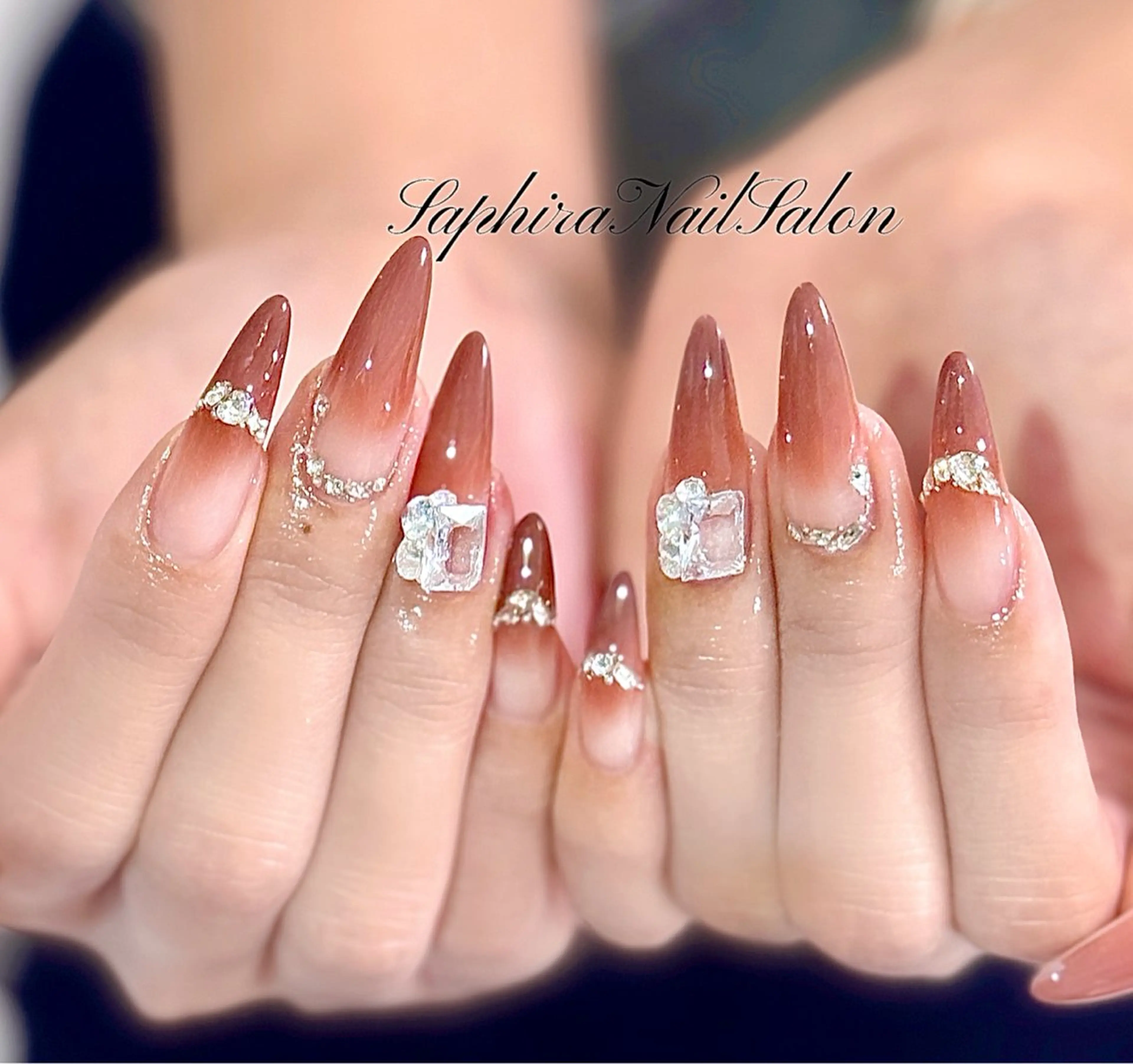 カラー ハンドネイル Saphiraネイル サロン錦糸町のネイルデザイン
