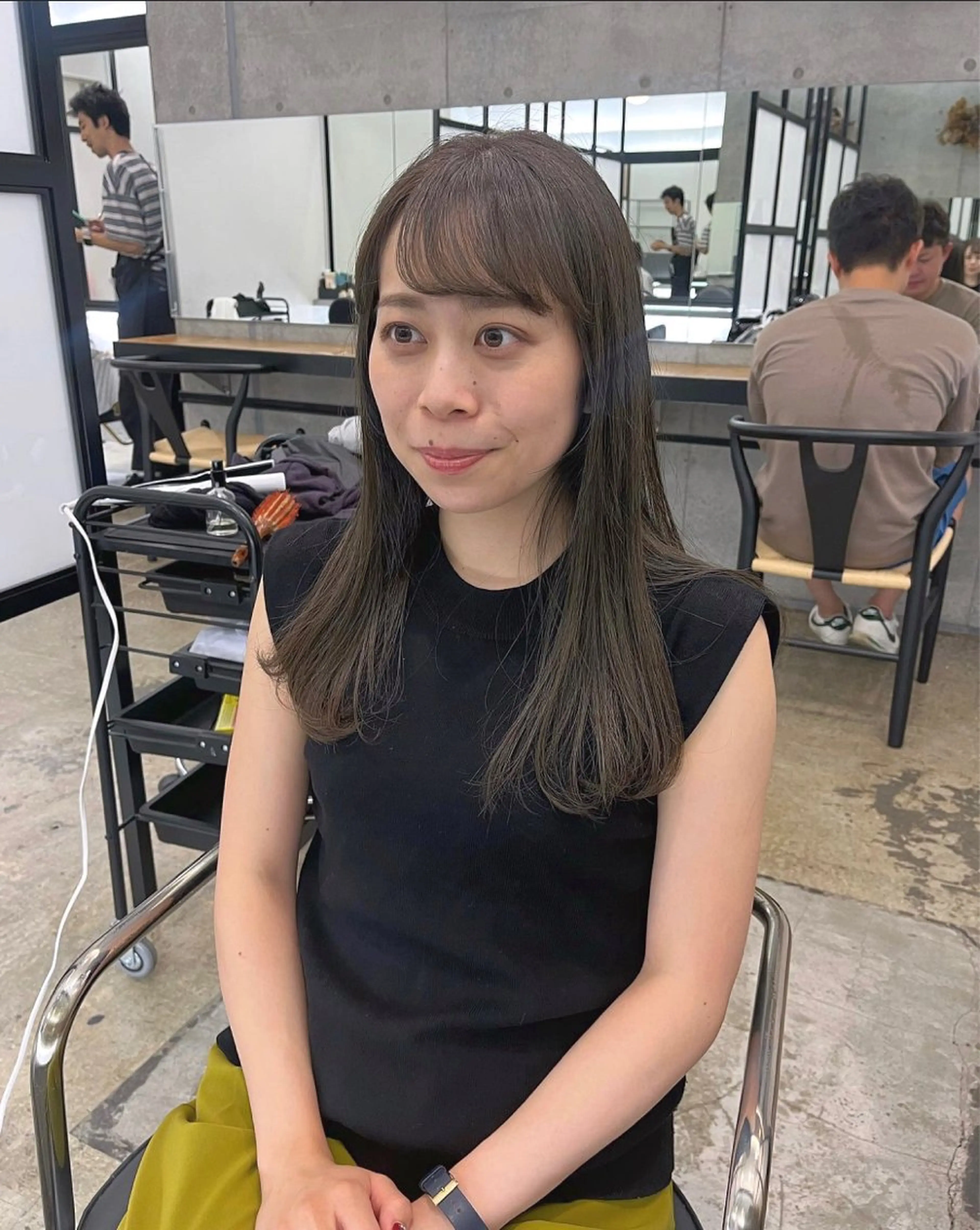 ロング カラー ベージュカラー オリーブベージュ GO TODAY SHAiRE SALON表参道Polaris店所属・暖色カラー/ピンク カラー/HARUKAのヘアスタイル