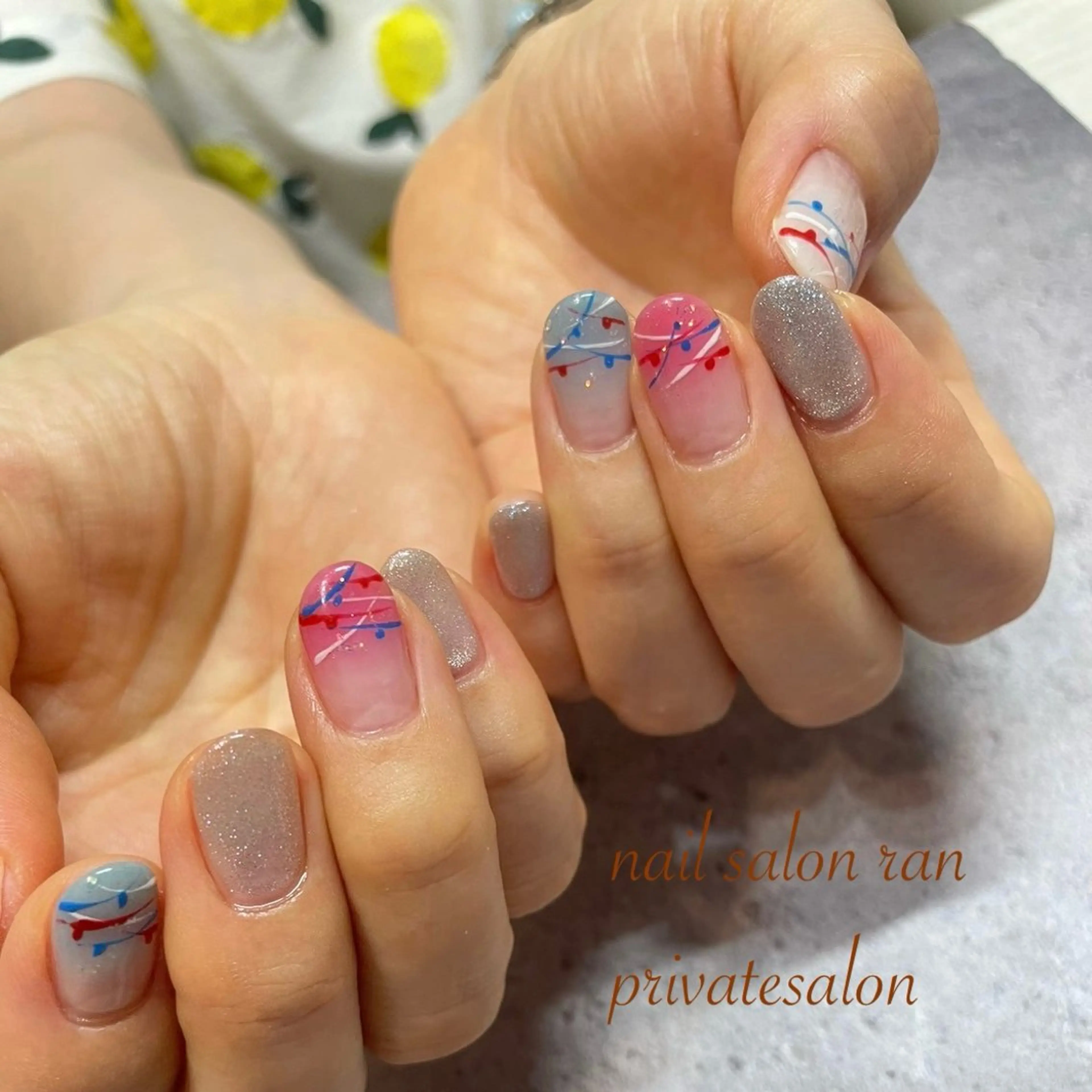 ネイル ヨーヨーネイル ハンドネイル ハンドケア nailsalon ranのネイルデザイン