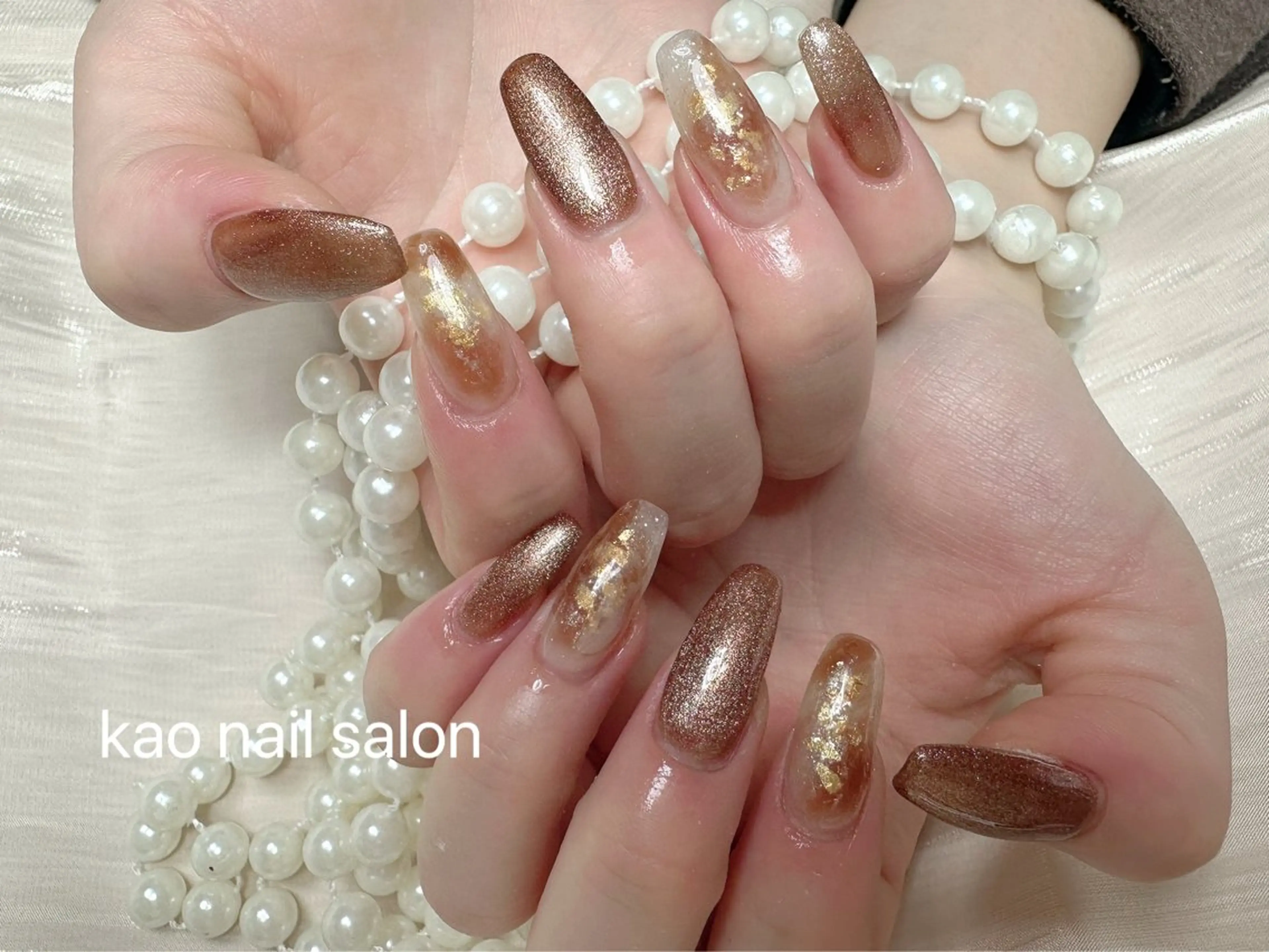 ネイル ハンドネイル kao nail マグネット/長さだしのネイルデザイン