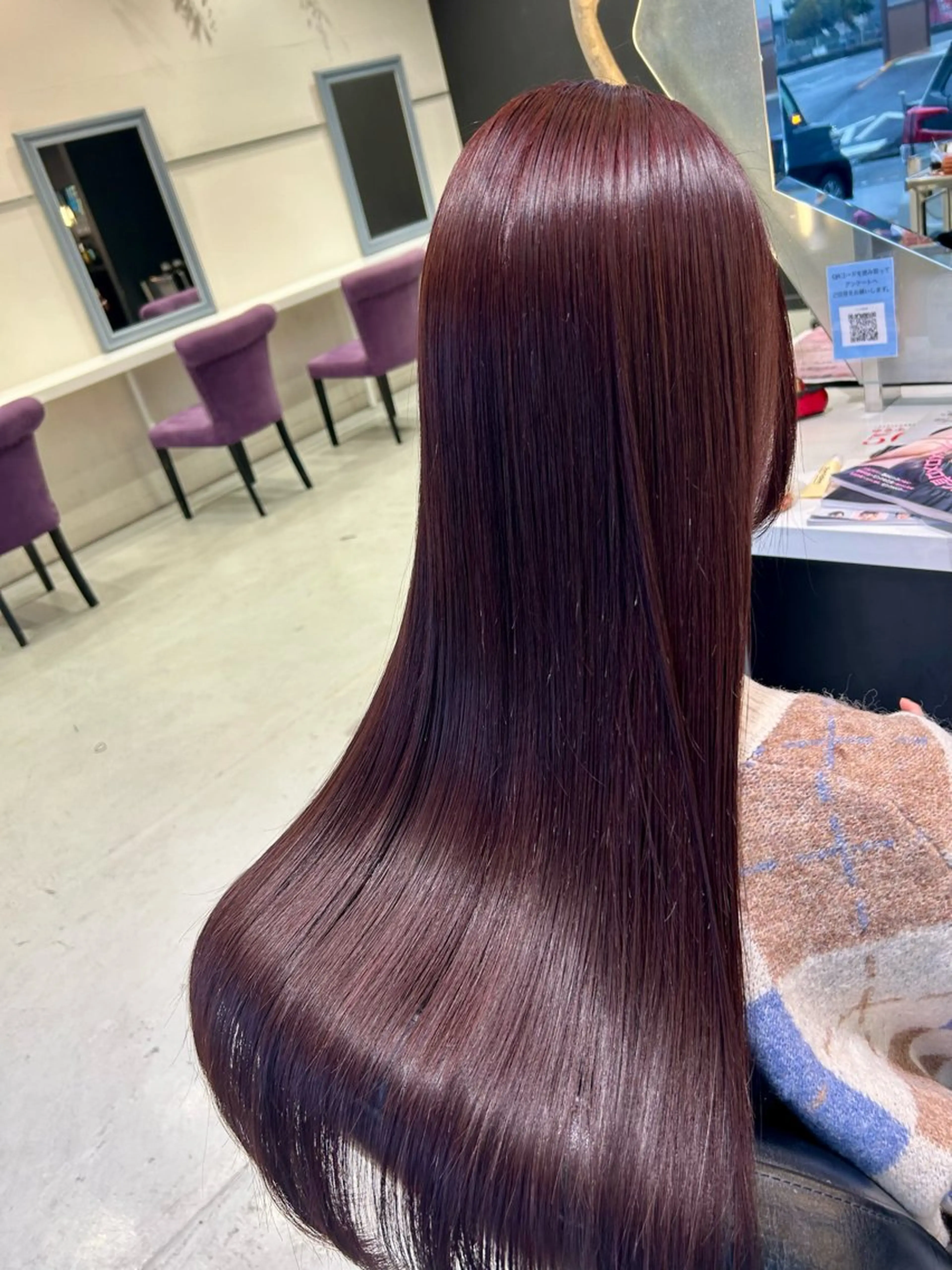 ロング 縮毛矯正・癒し ヘッドスパ🧸心菜のヘアスタイル