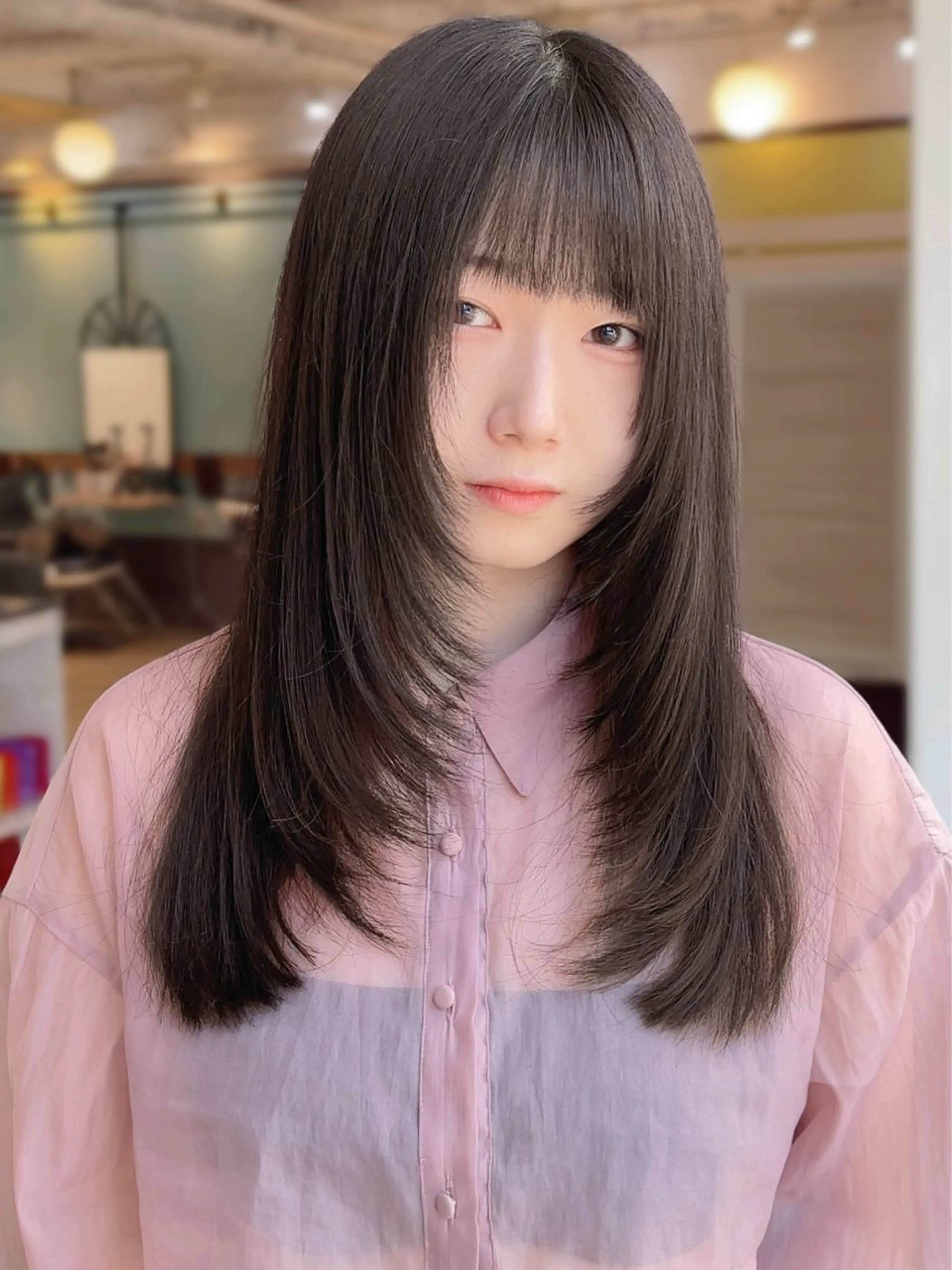 ロング カラー ブリーチ ケアブリーチ 透明感カラー イヤリングカラー グレージュ カット ヘアカラー トリートメント ヘッドスパ 大人可愛い透明感🌟 小顔・韓国髪🌟野中のヘアスタイル