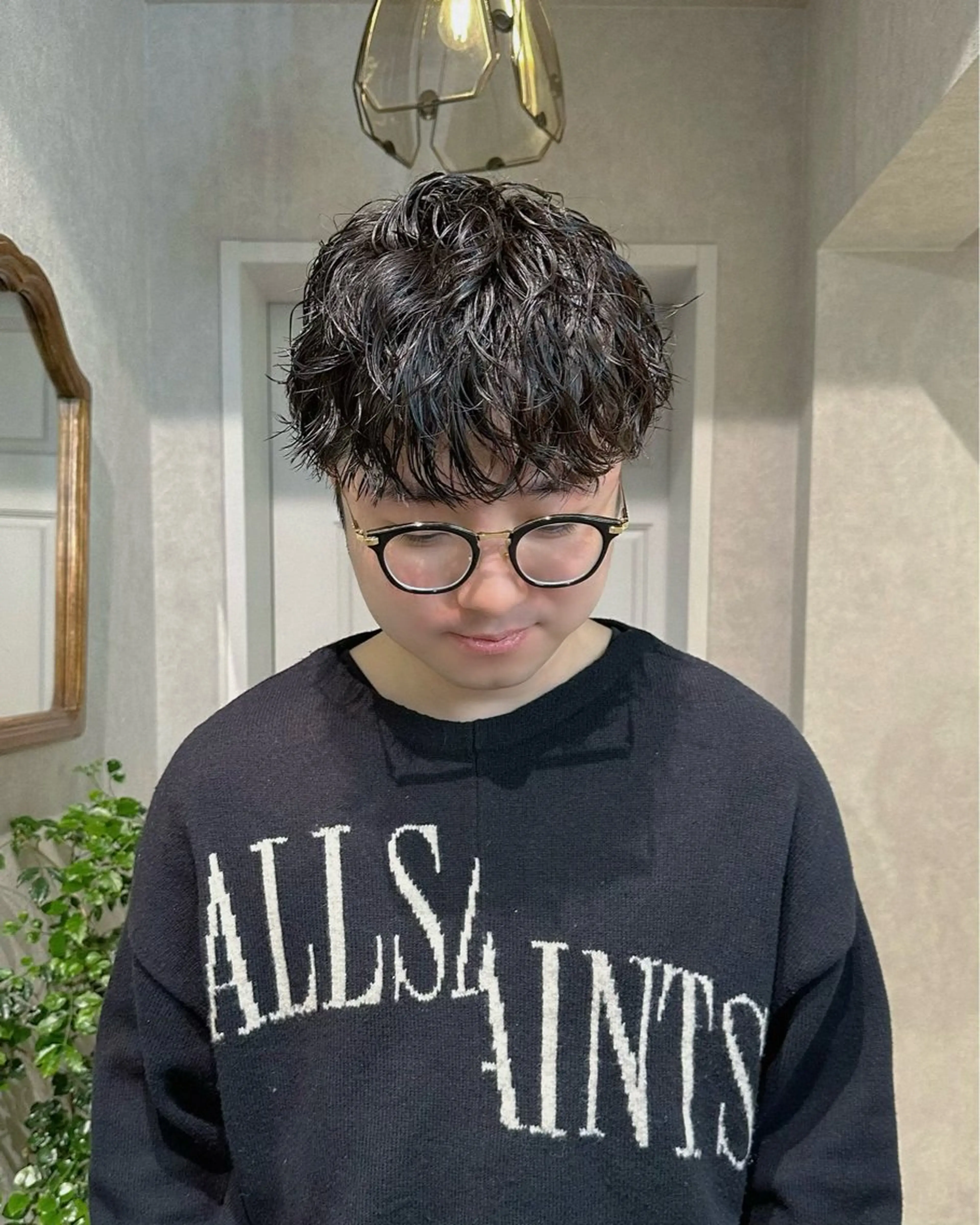 ショート メンズ メンズパーマ カット パーマ お洒落カジュアル🍃 まなとのヘアスタイル