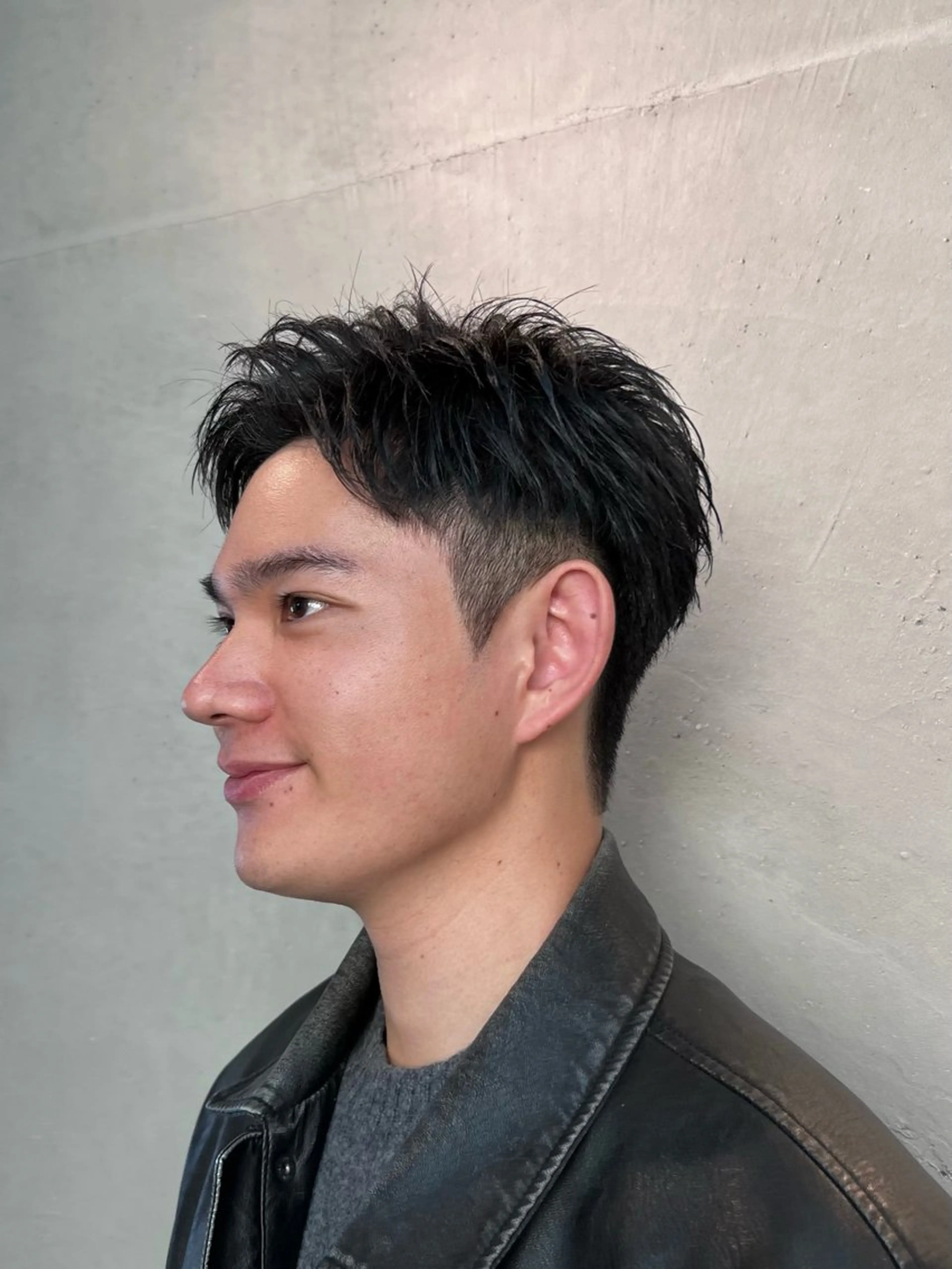 ショート パーマ メンズ アップバング メンズパーマ Alo所属・💥メンズパーマ /表参道/モント💥のヘアスタイル