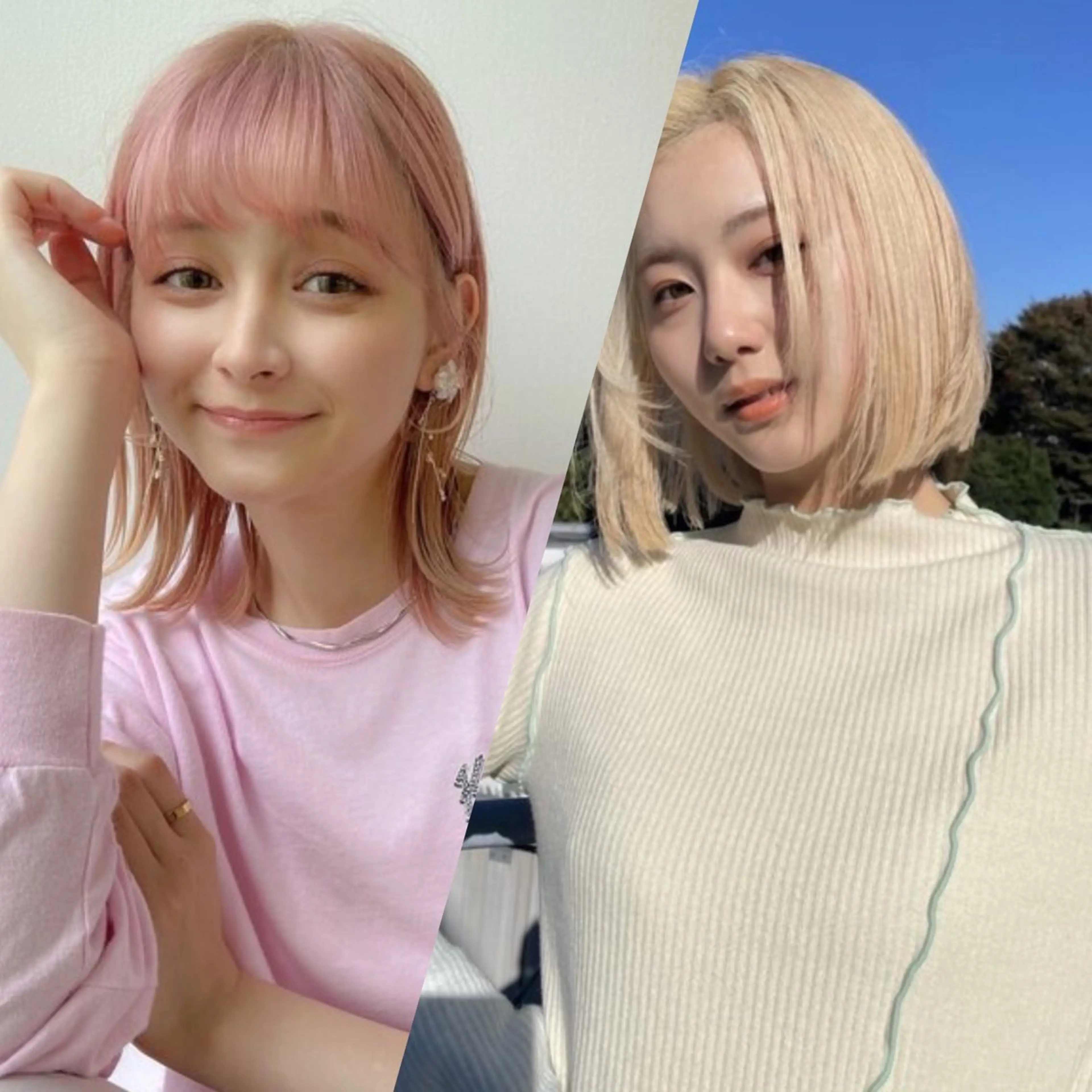 ミディアム カラー カット ヘアカラー トリートメント 心斎橋ダブルカラー ボブ/レイヤーのヘアスタイル