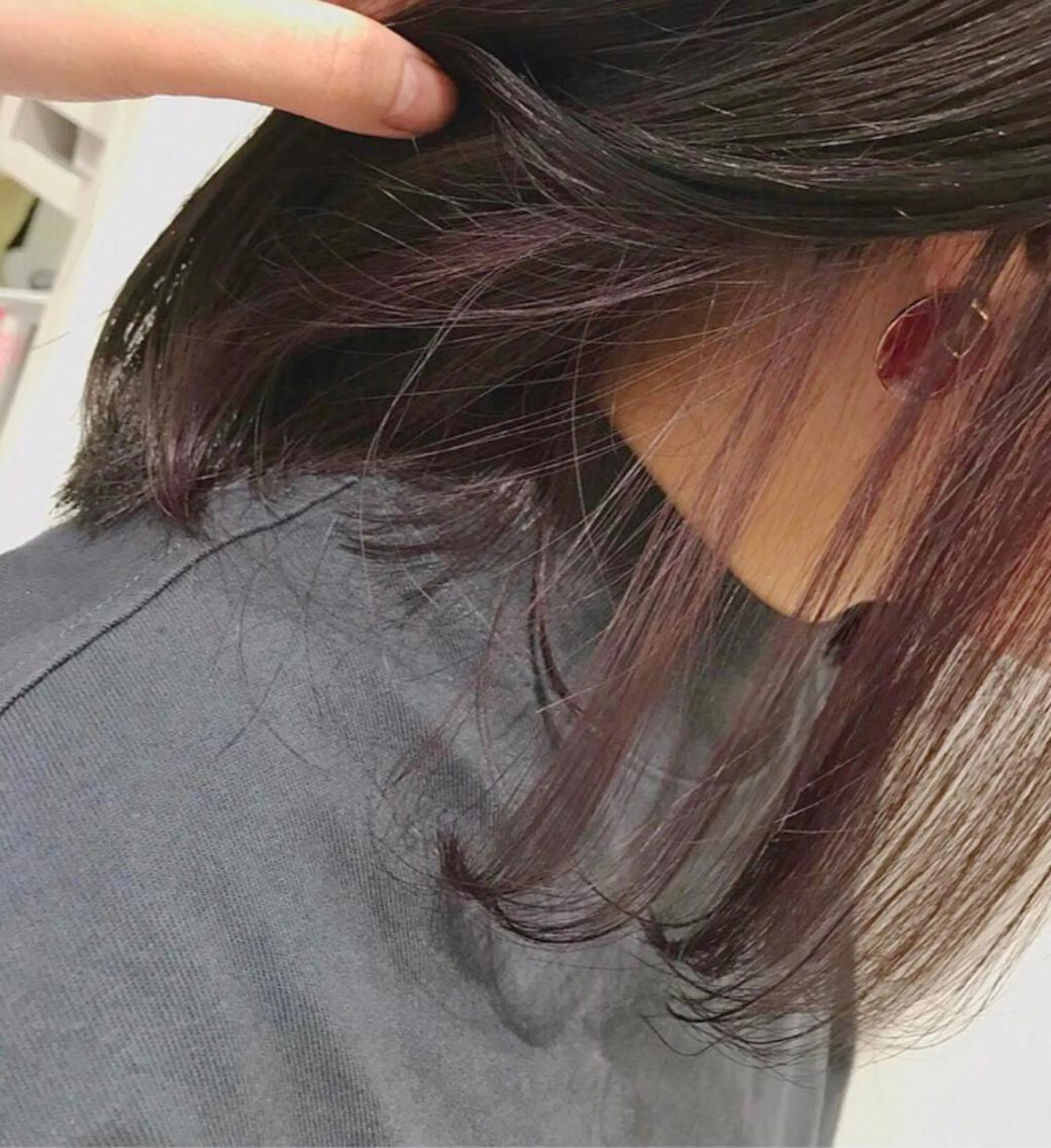 ミディアム カラー インナーカラー パープルカラー 髪質改善/艶カラー /さかうえゆまのヘアスタイル