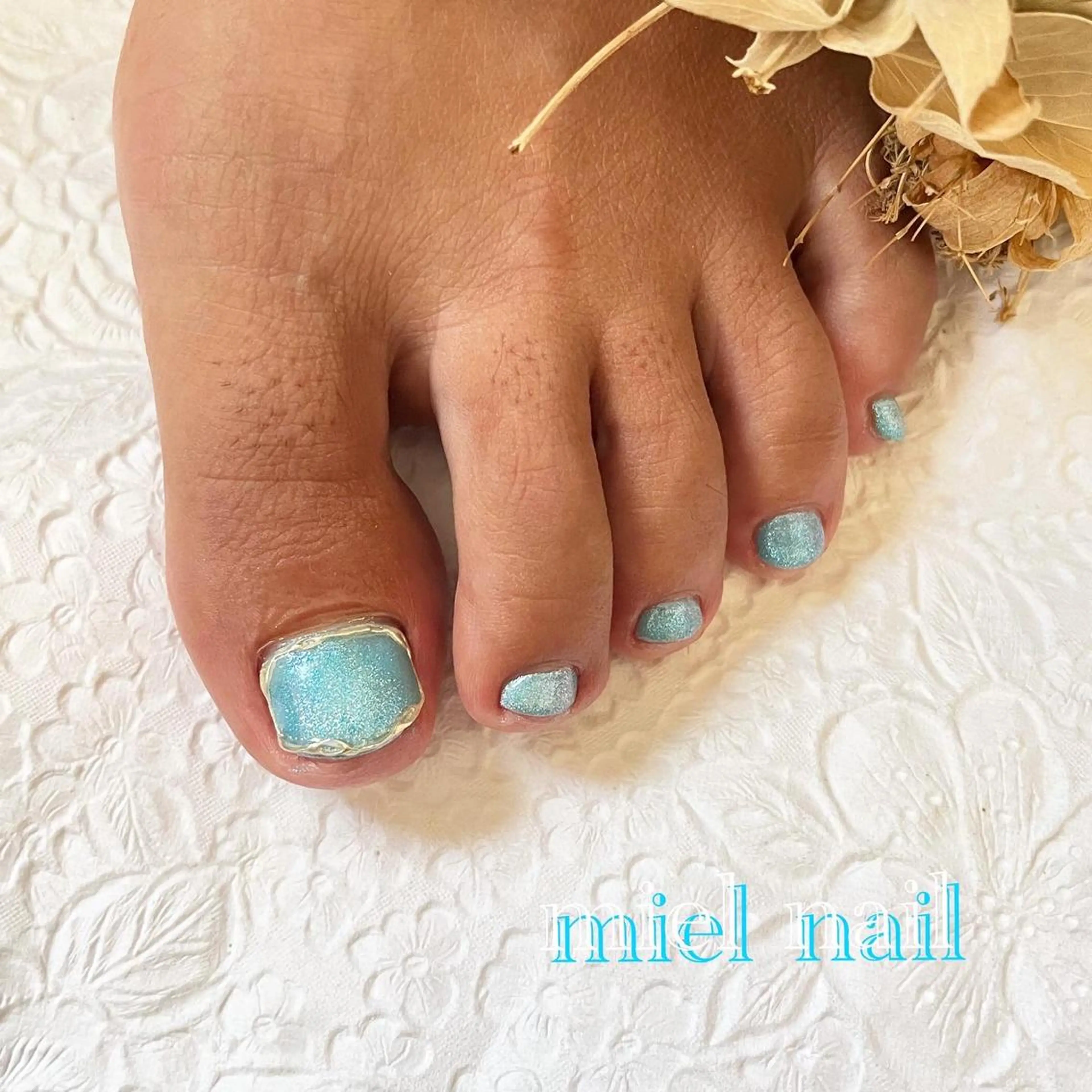 ネイル フットネイル マグネットネイル 夏ネイル フットネイル miel nailのネイルデザイン