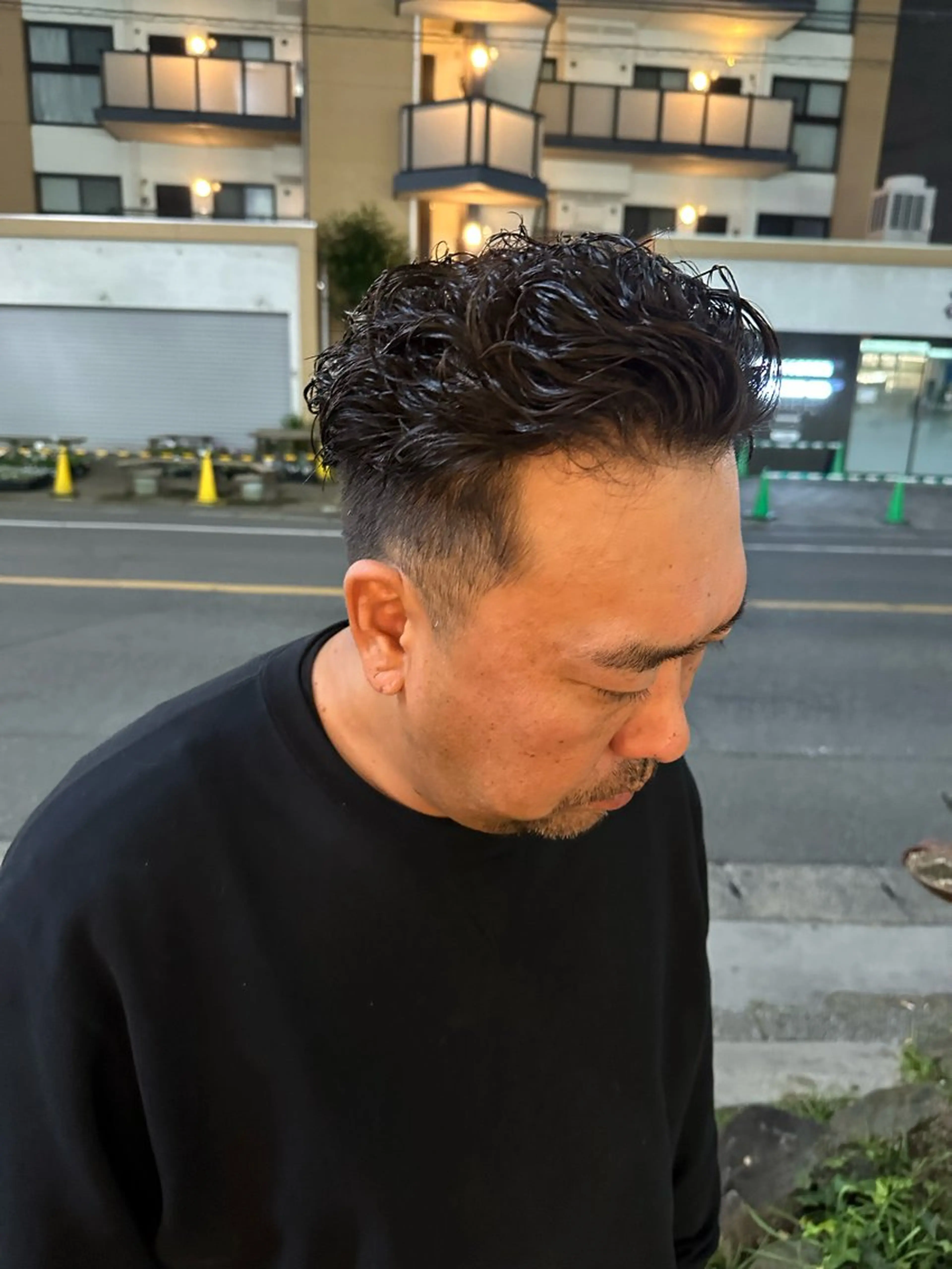 ショート パーマ メンズ フェードカット メンズパーマ カット パーマ KAKERU/ボブ/ ショート/パーマ🌱のヘアスタイル