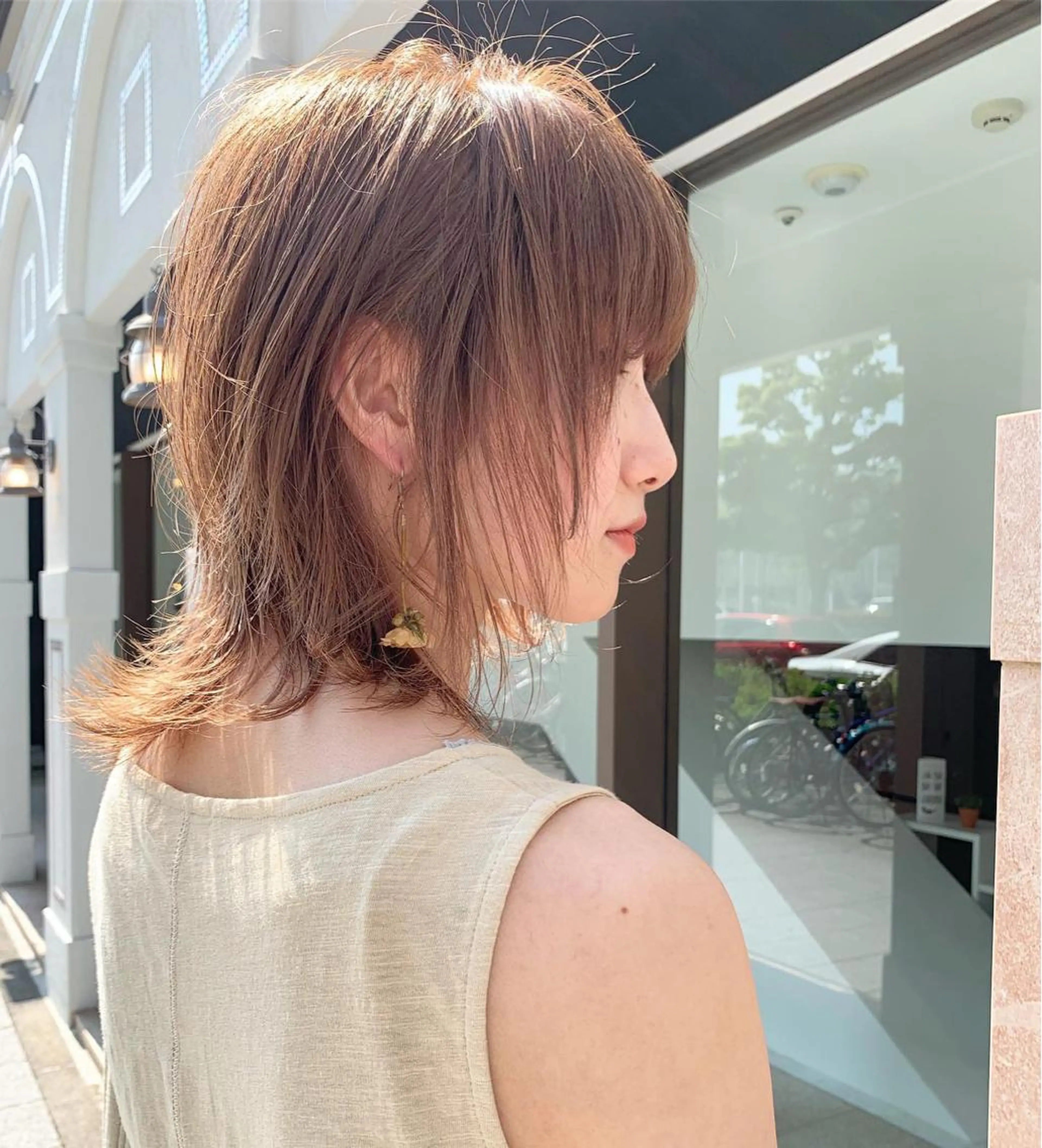 カラー ベージュカラー ミルクティーベージュ ✨艶ブリーチカラー ✨四ノ宮裕己のヘアスタイル
