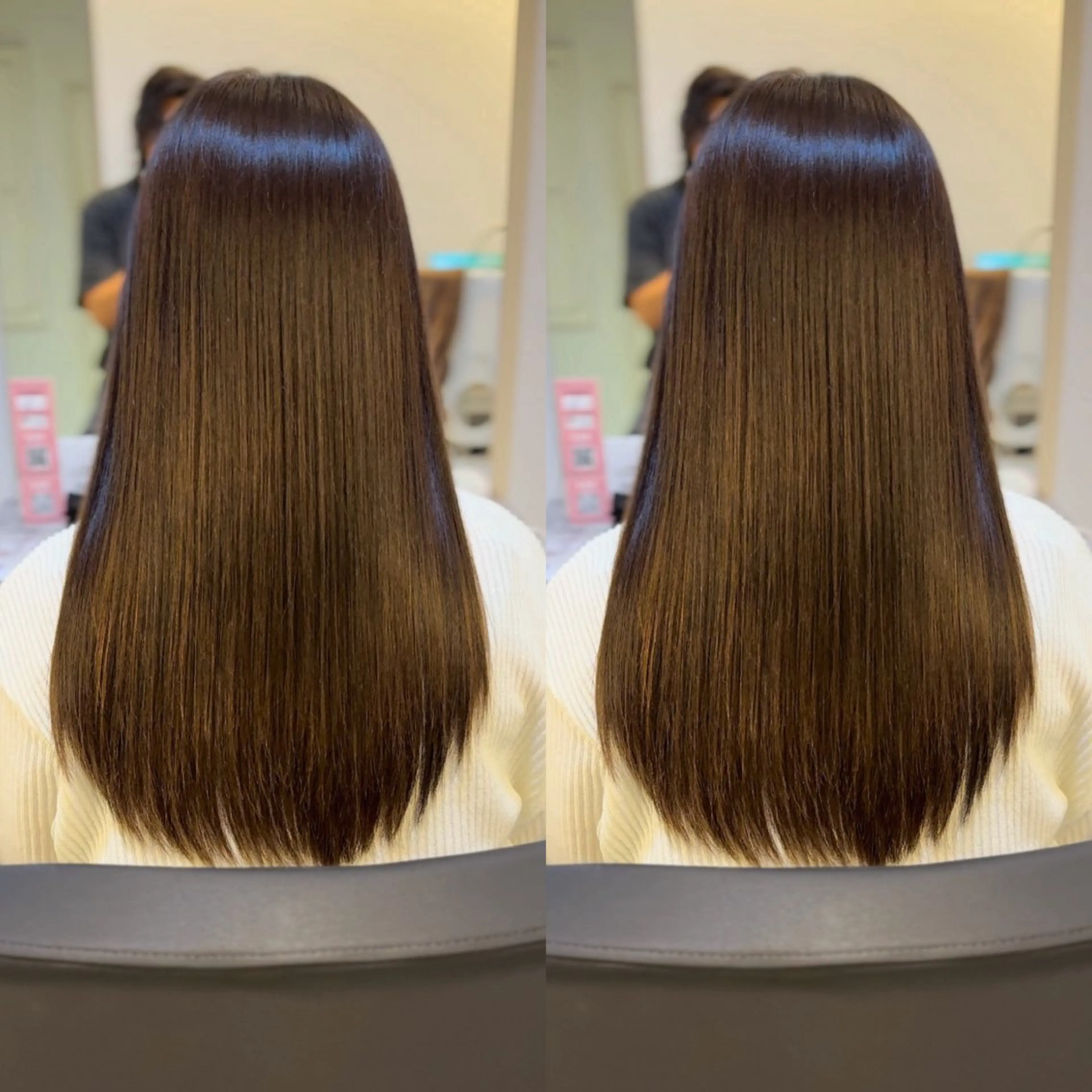 セミロング 髪質改善 トリートメント カット ヘアカラー 縮毛矯正 トリートメント 髪質改善　縮毛矯正 池本有宏のヘアスタイル