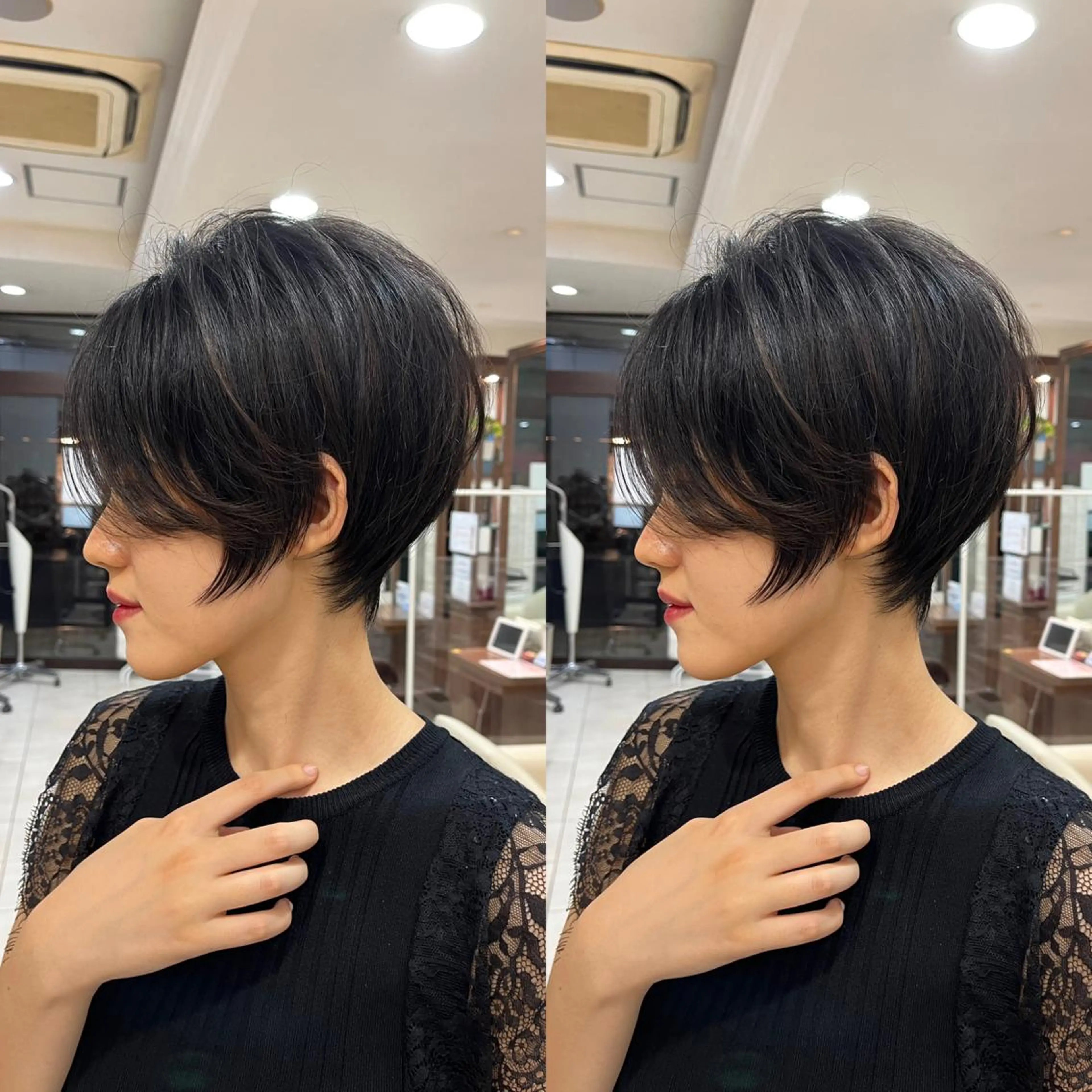 ショート ショートボブ ハンサムショート ボブ くびれヘア ハイライト カット ヘアカラー トリートメント 《大人気髪質改善》 プログレス国分寺店のヘアスタイル