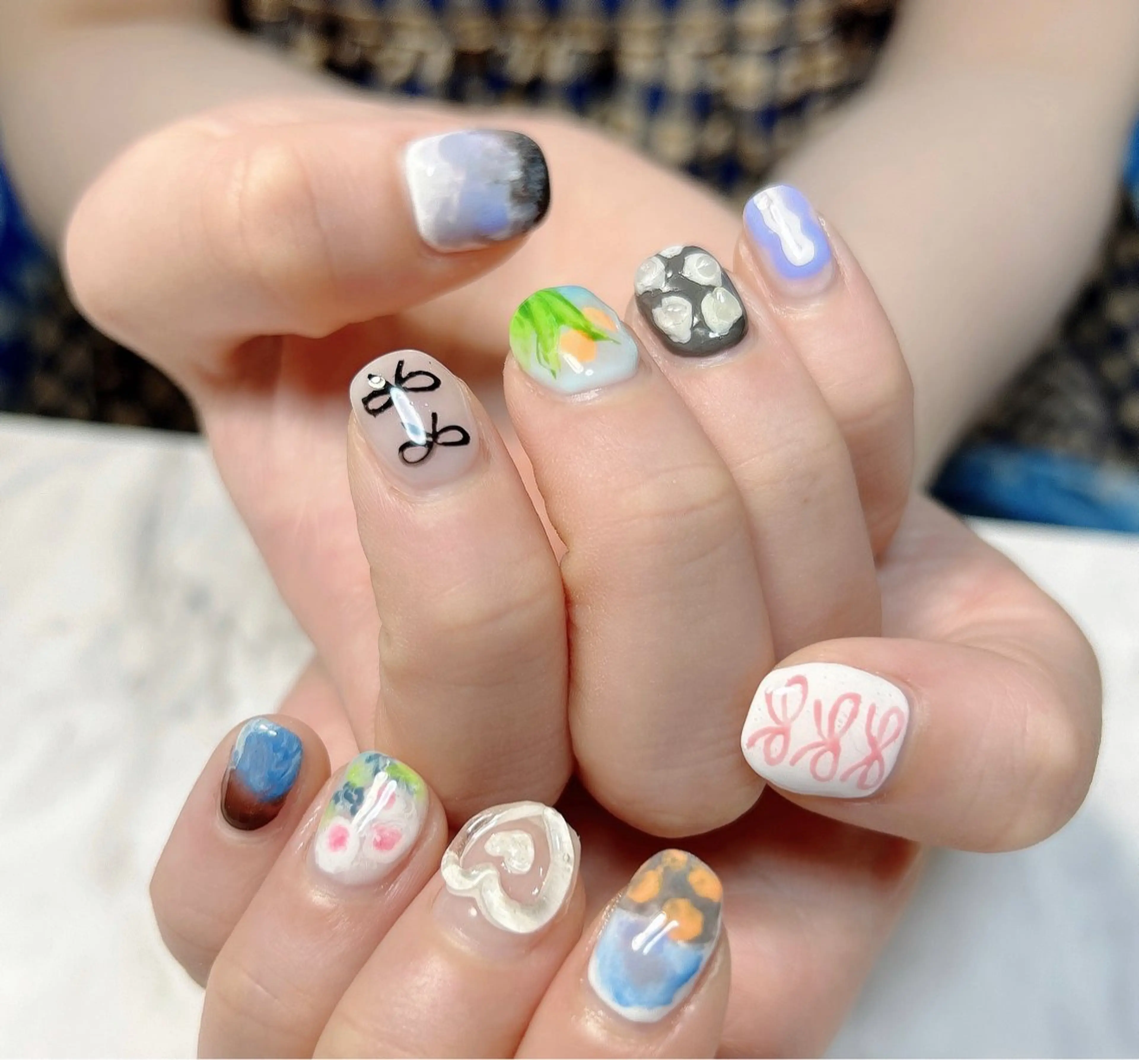 ネイル リボン ハンドネイル reve あやののネイルデザイン