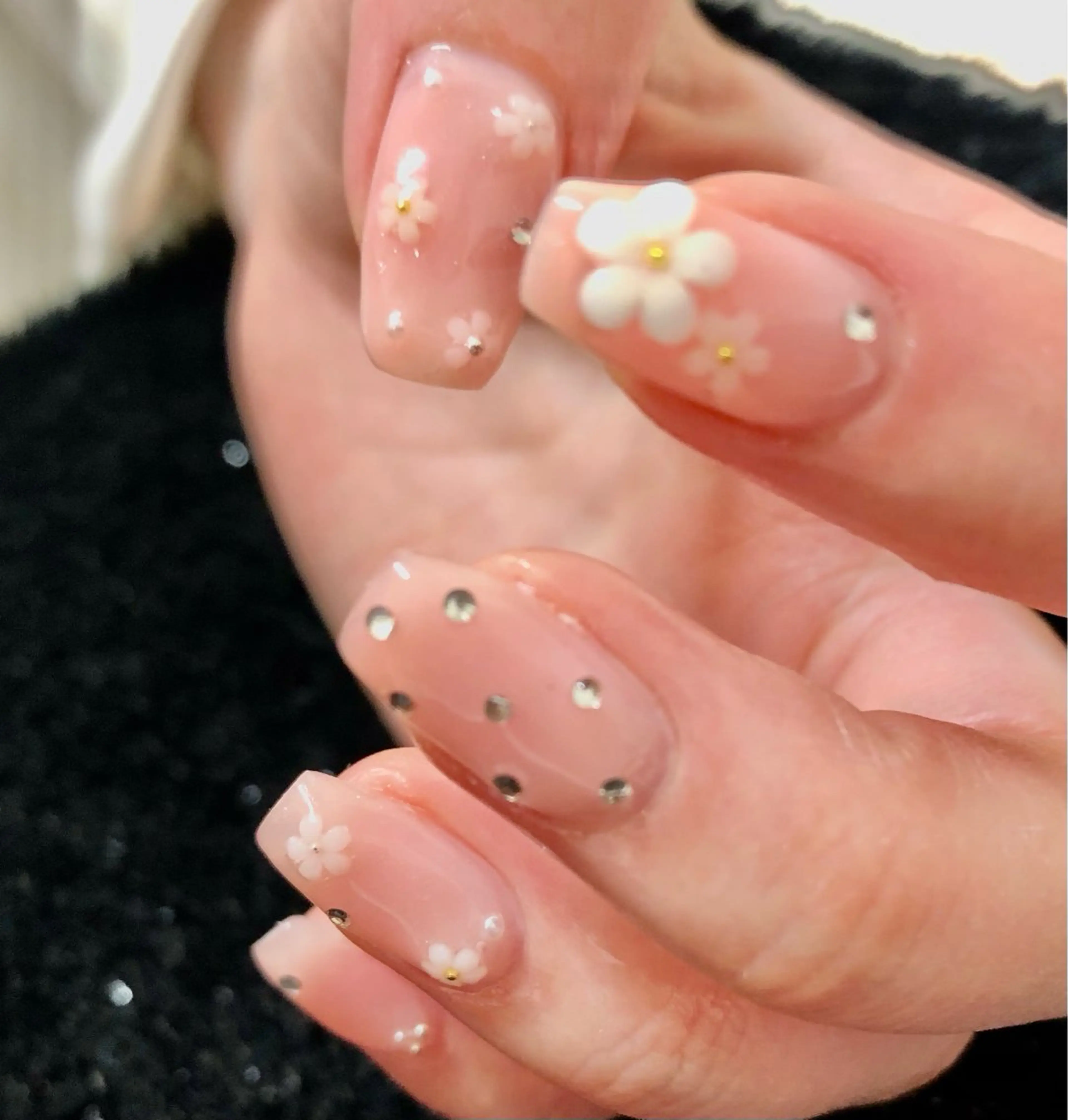 ネイル フレンチネイル ジェルネイル ガラスフレンチ グラデーション 韓国ネイル 大門浜松町 ネイルのネイルデザイン