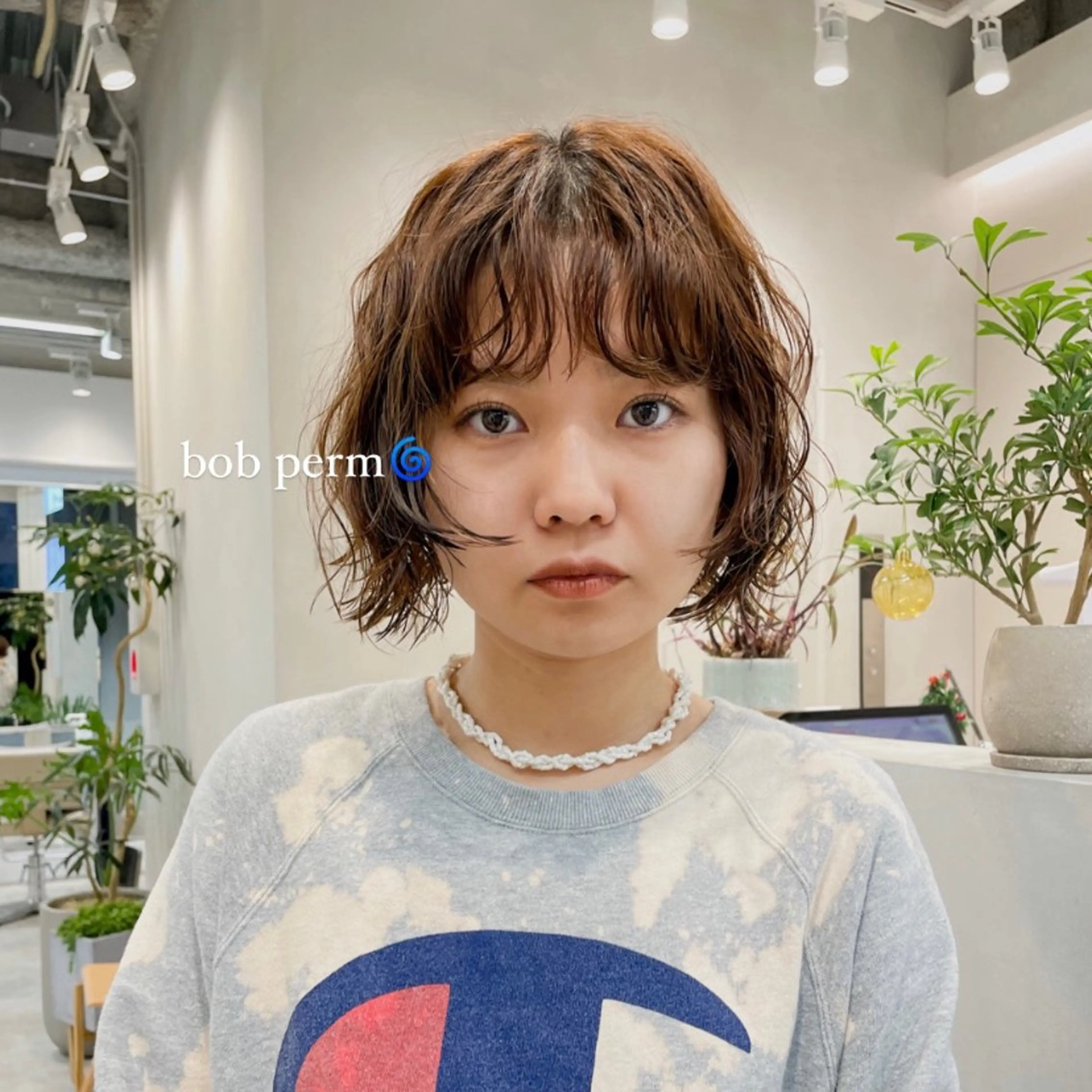 ショート パーマ ボブ 青柳美里/ショート カットモデル募集のヘアスタイル
