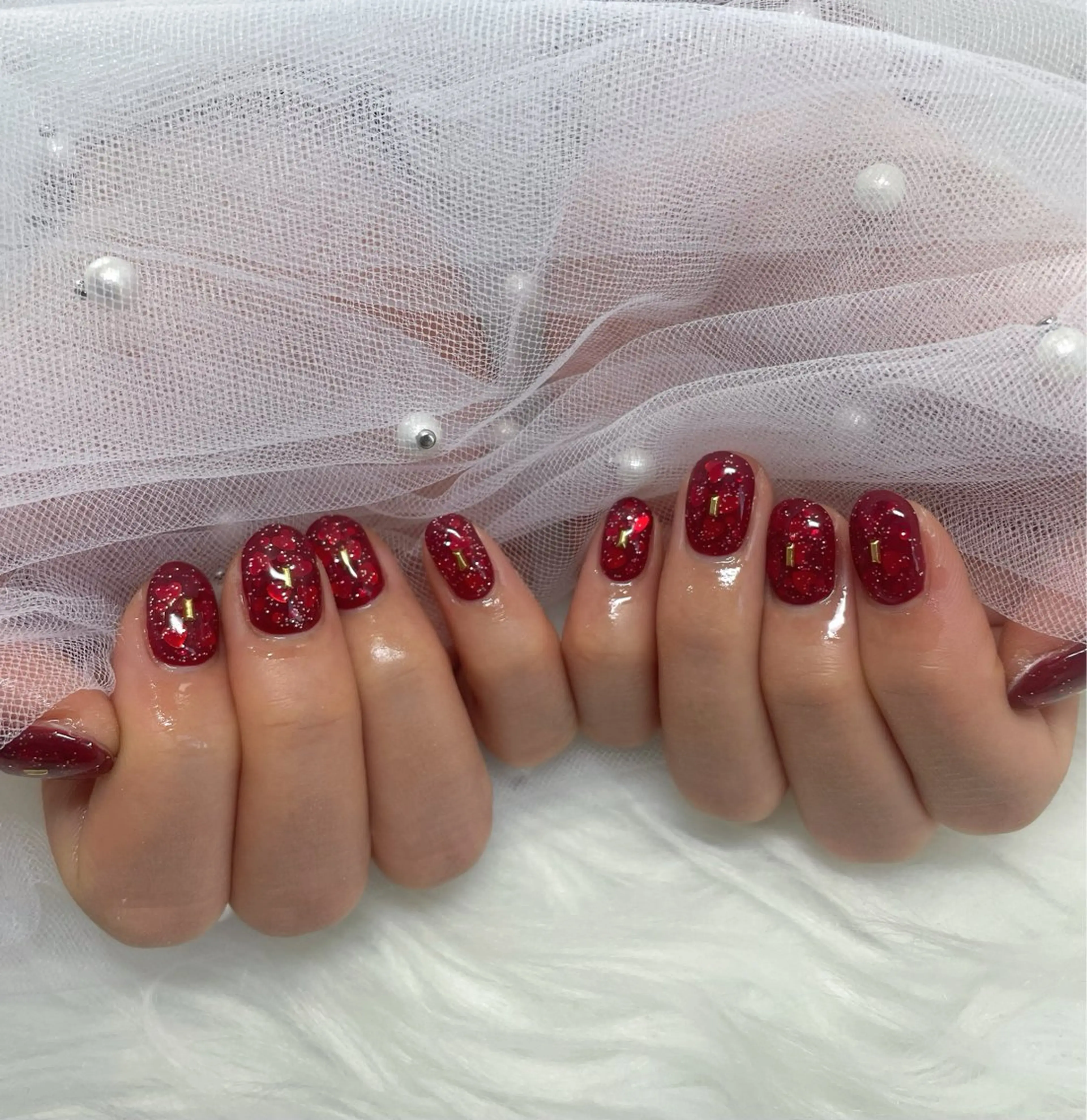 ネイル ハート ハンドネイル e-up by boss所属・e-up nail Arisaのネイルデザイン