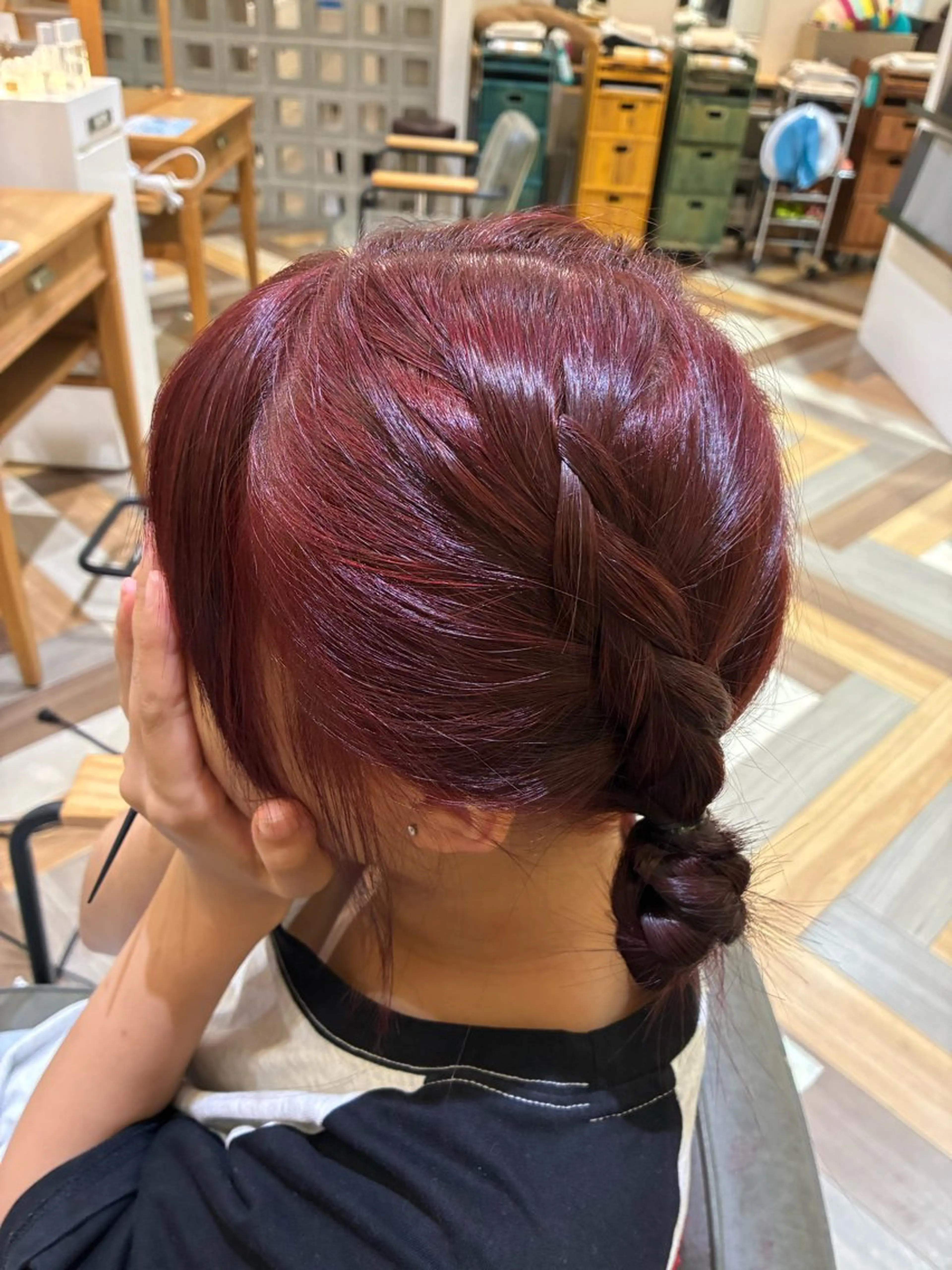 カラー ブリーチ ダブルカラー ブリーチなしカラー 藤本 稀光のヘアスタイル