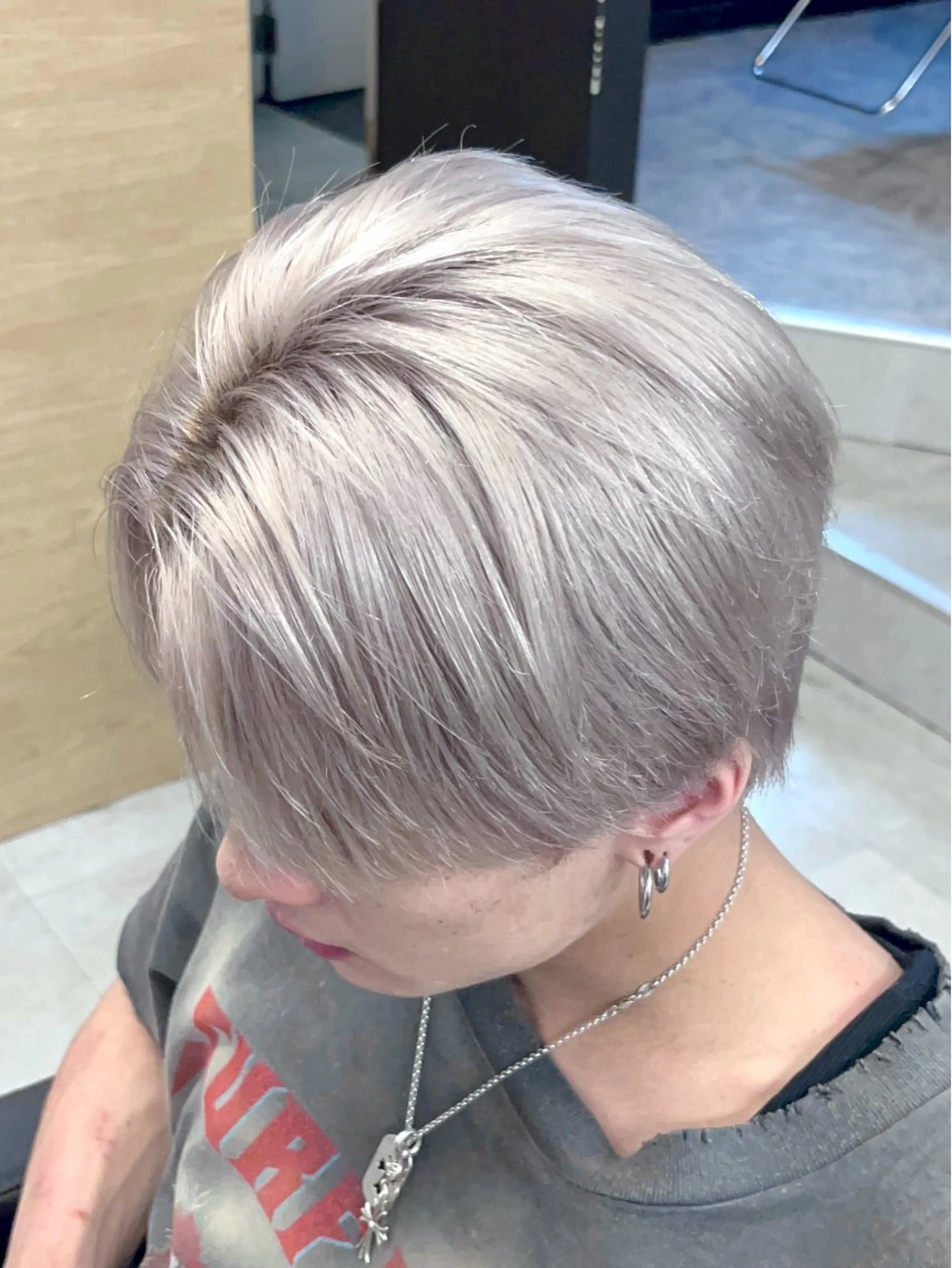 ショート ショートヘア 縮毛矯正 カット ヘアカラー AI TOKYO men's 渋谷所属・カマタ ハルキのヘアスタイル