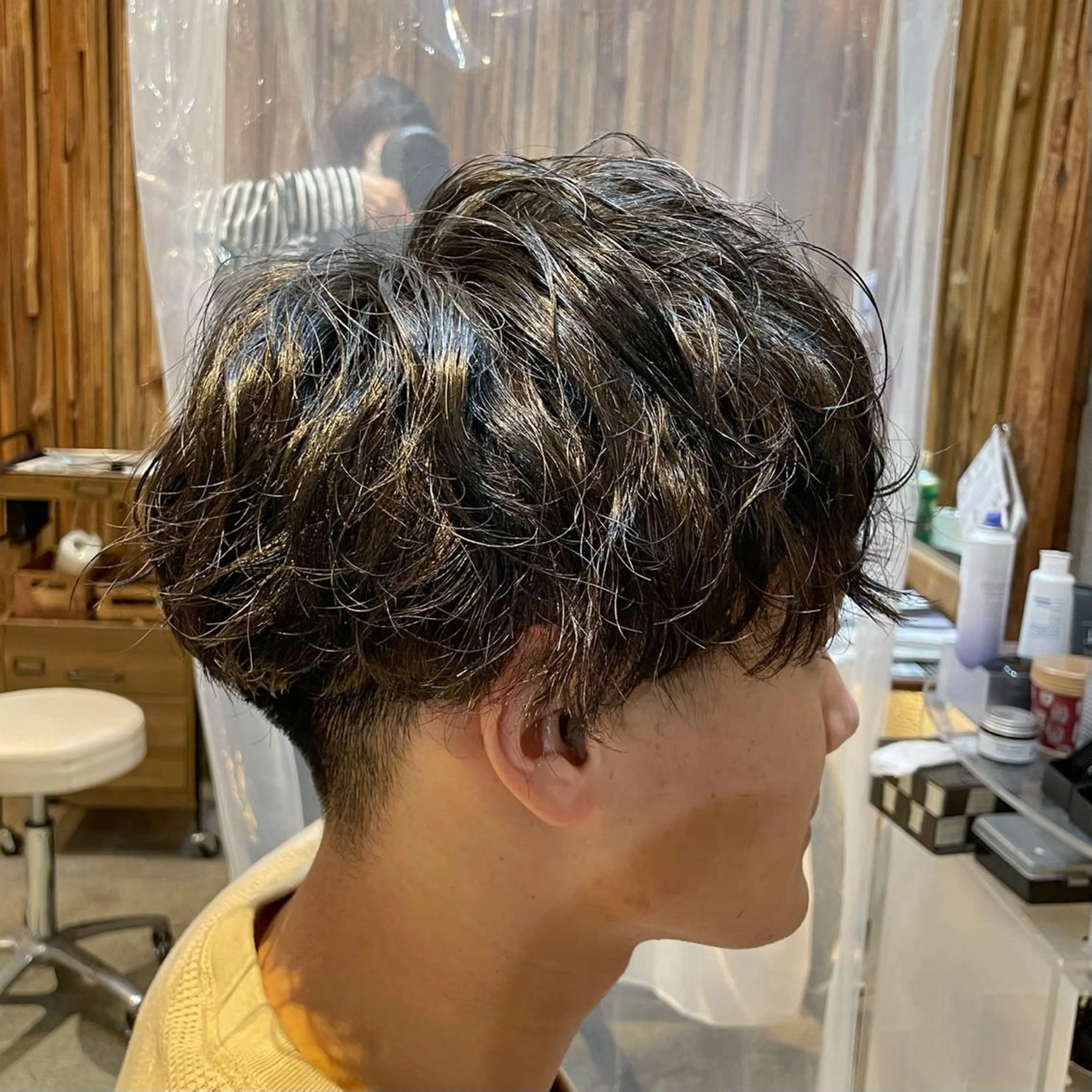 パーマ メンズ メンズパーマ スパイラルパーマ カット パーマ ヘアセット メンズ/メンズパーマ /心斎橋/新地政紀のヘアスタイル