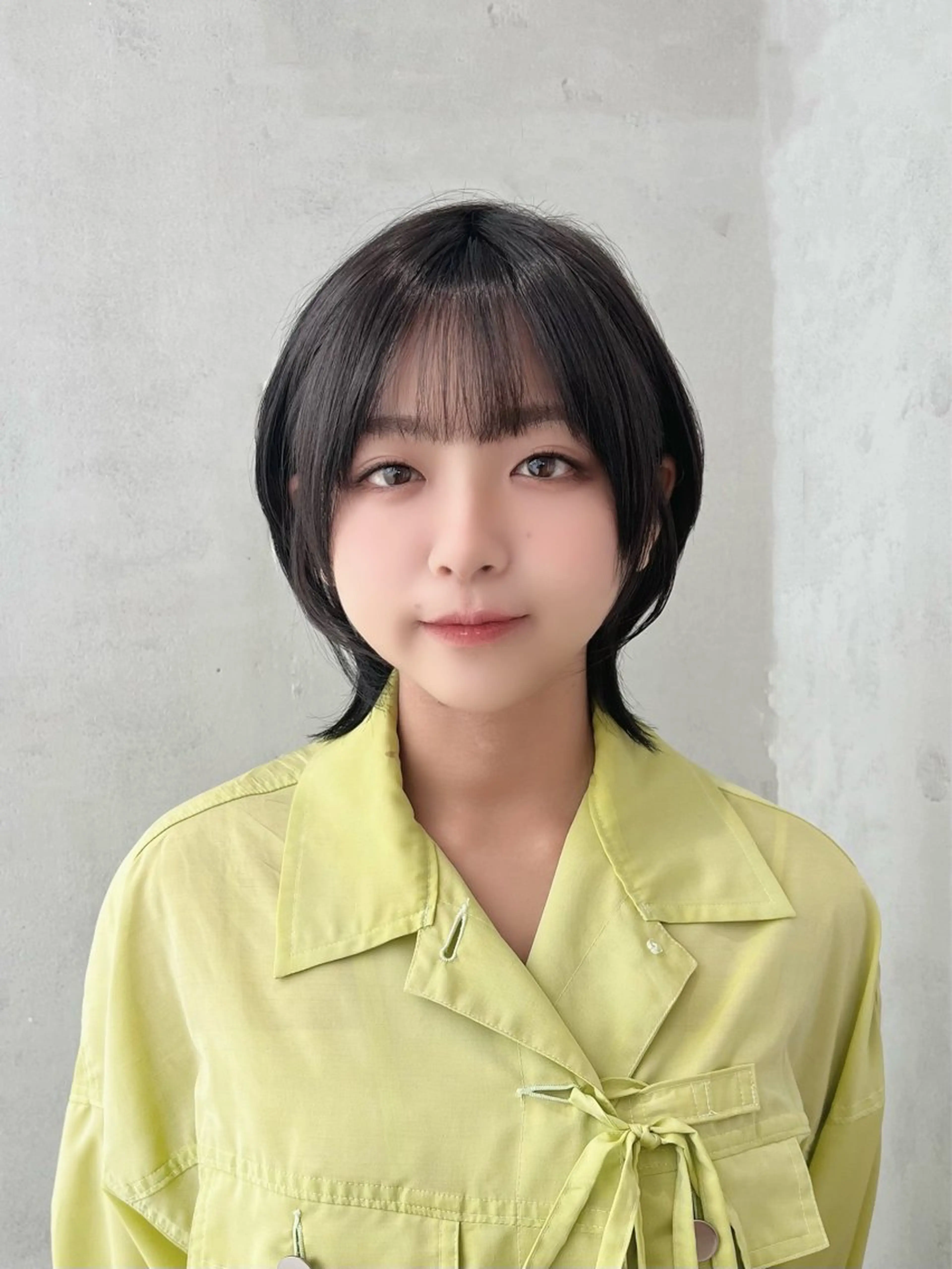ミディアム カラー Say.石川葵 ショートボブ前髪のヘアスタイル