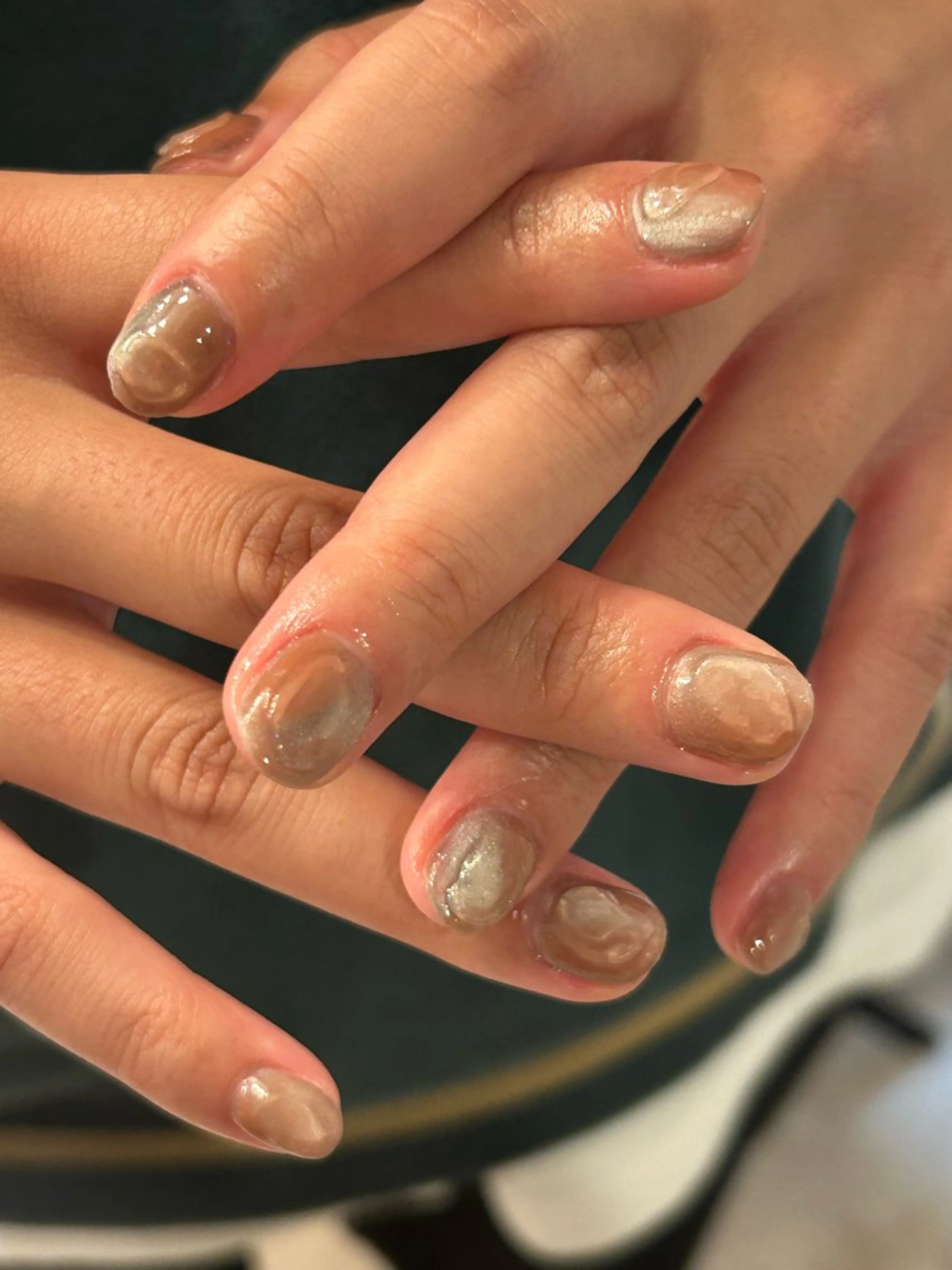 ネイル ニュアンスネイル ピンク ハンドネイル katarina🪐 filonnailのネイルデザイン