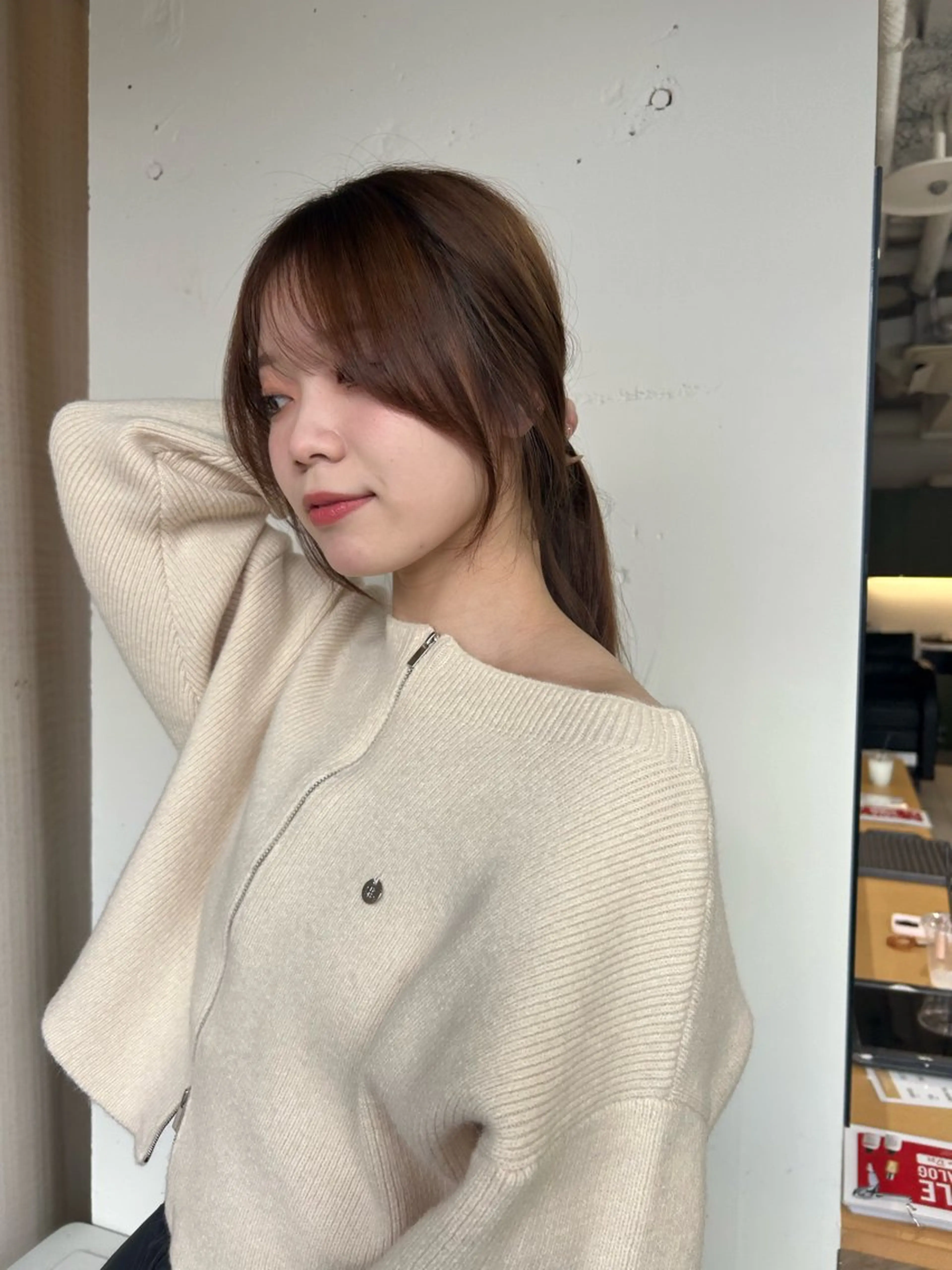 ロング 顔周りカット カットモデル募集/ 万代/関谷　朋実のヘアスタイル