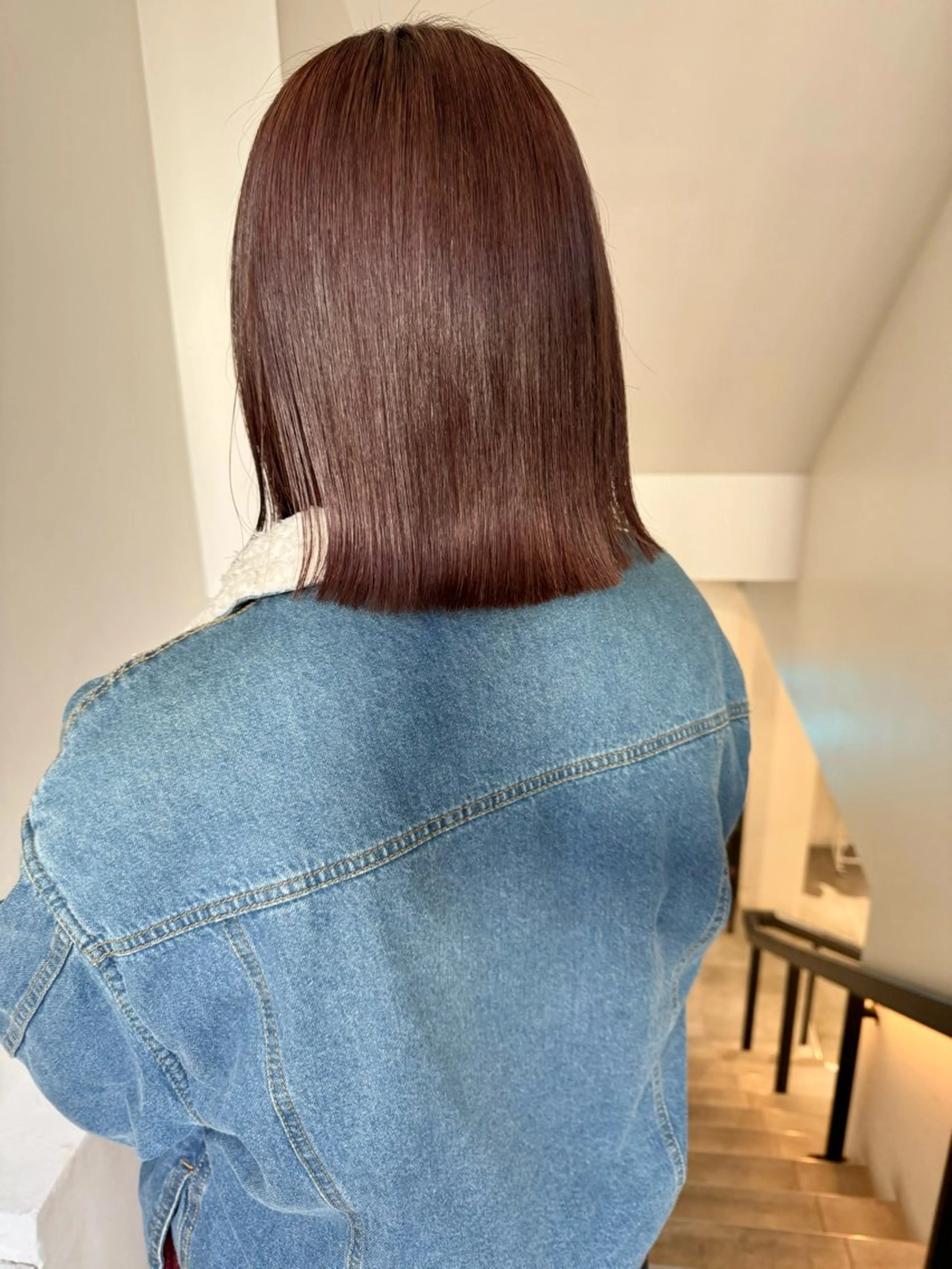 ミディアム カラー ブラウンカラー ピンクカラー ピンクブラウン 顔周りカット/透明感 カラー✂️MEIのヘアスタイル