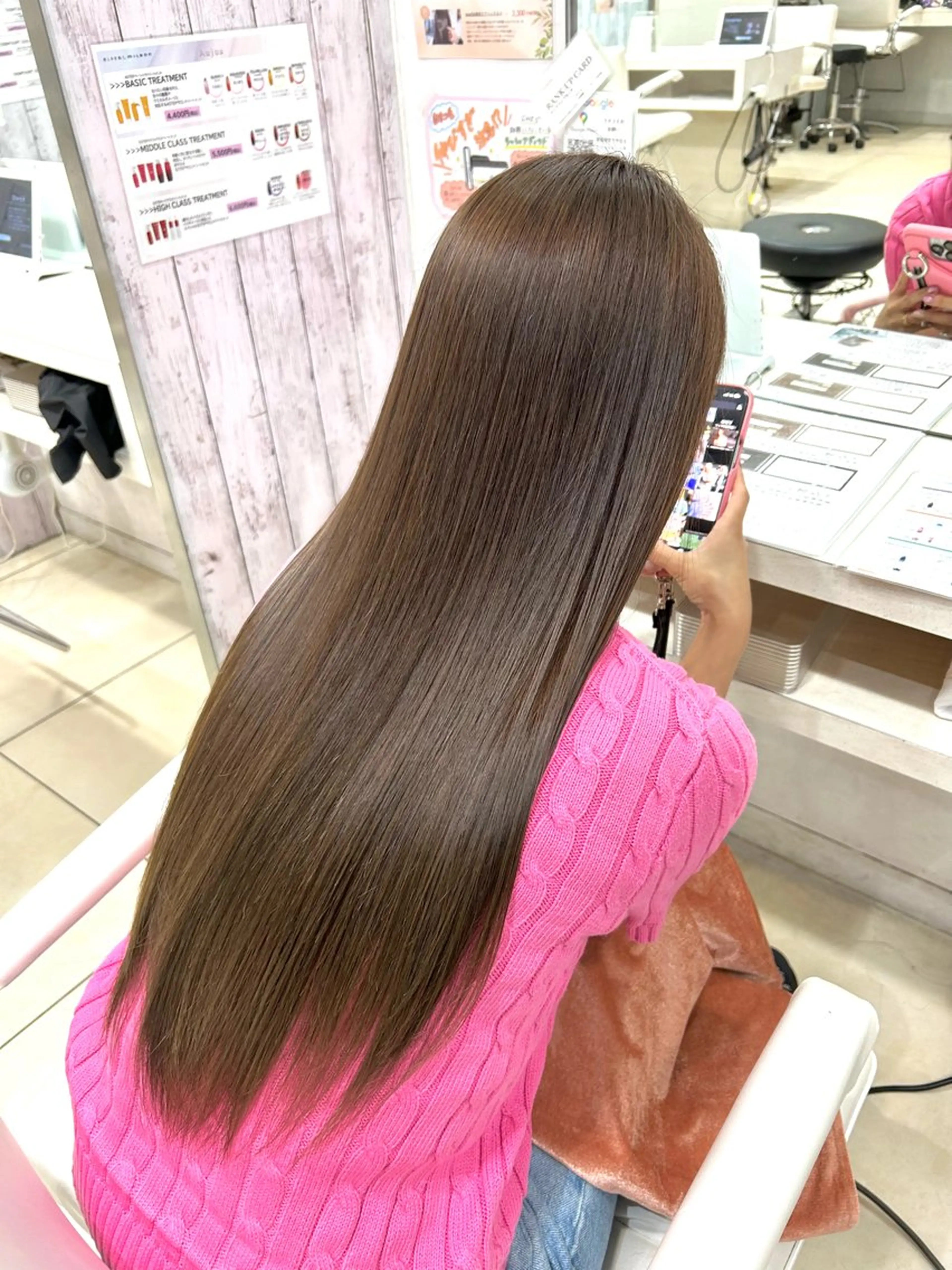 ロング カット ヘアカラー 縮毛矯正 艶髪の神様 瀧田嵐士🇰🇷のヘアスタイル