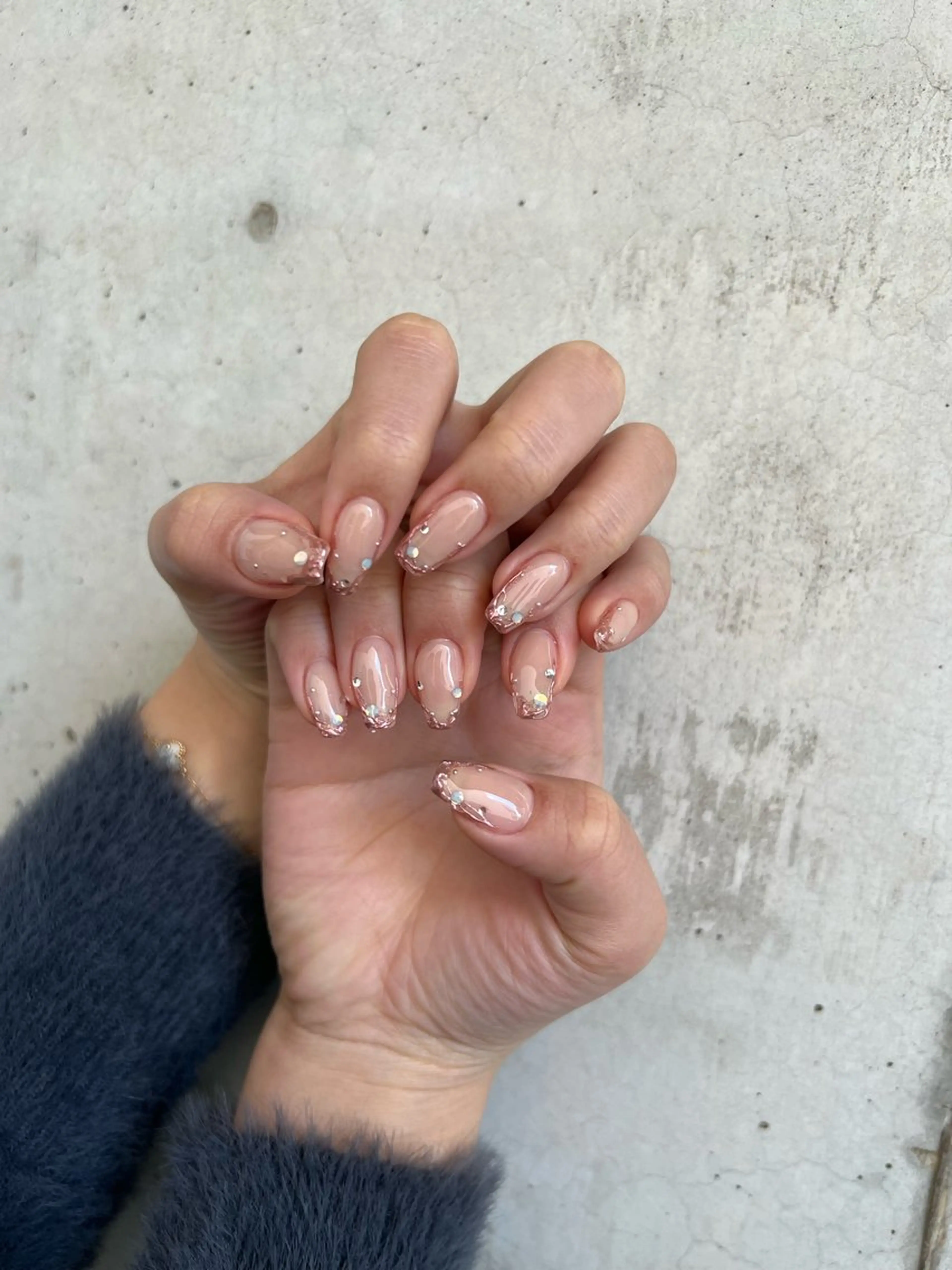 ネイル ミラーネイル 持ち込み ピンク ハンドネイル ハンドケア Charme. NOBUKOのネイルデザイン