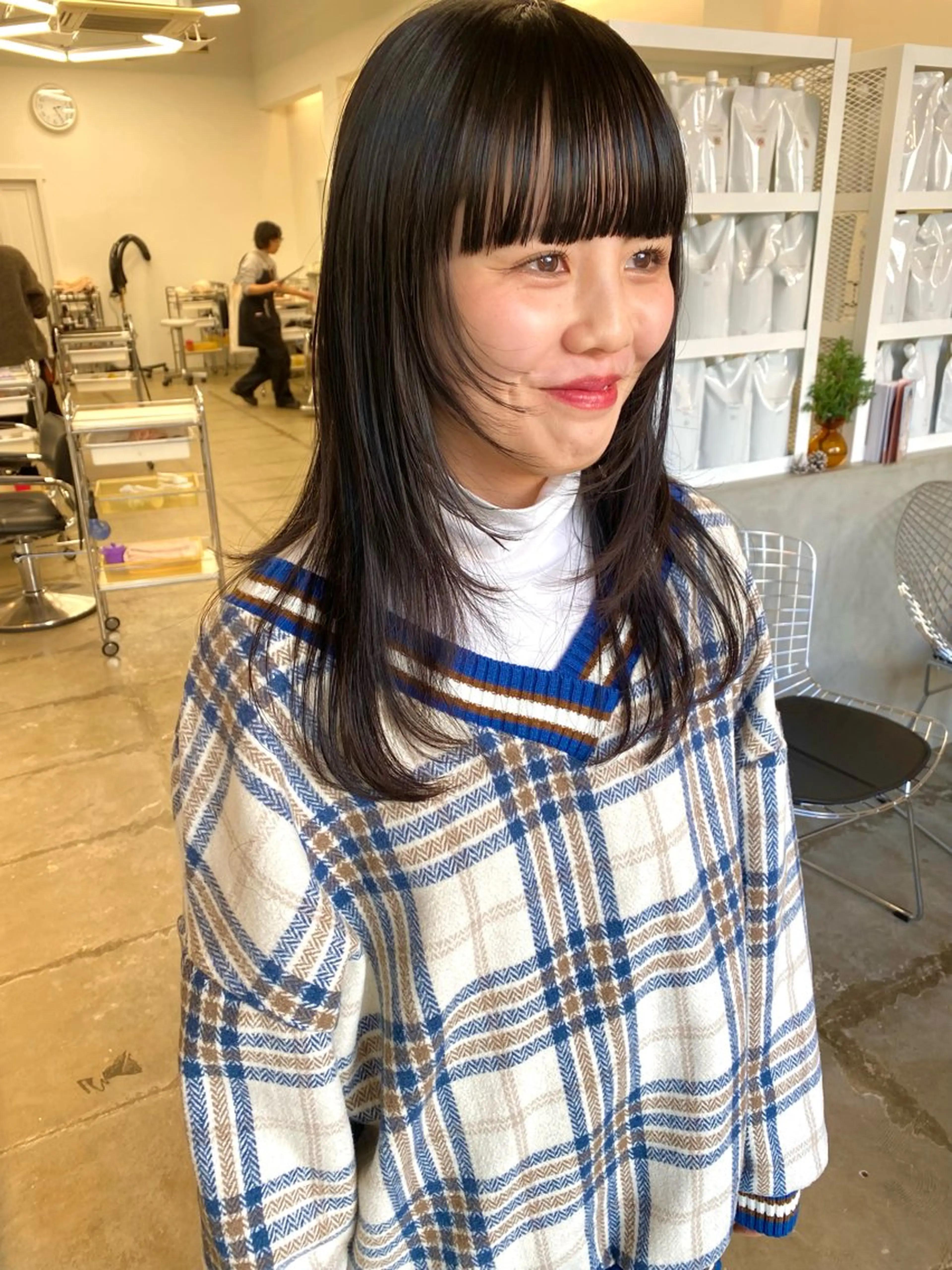 ストレートパーマ(カット込み)ロングスタイル+トリートメント+前処理剤付きの写真