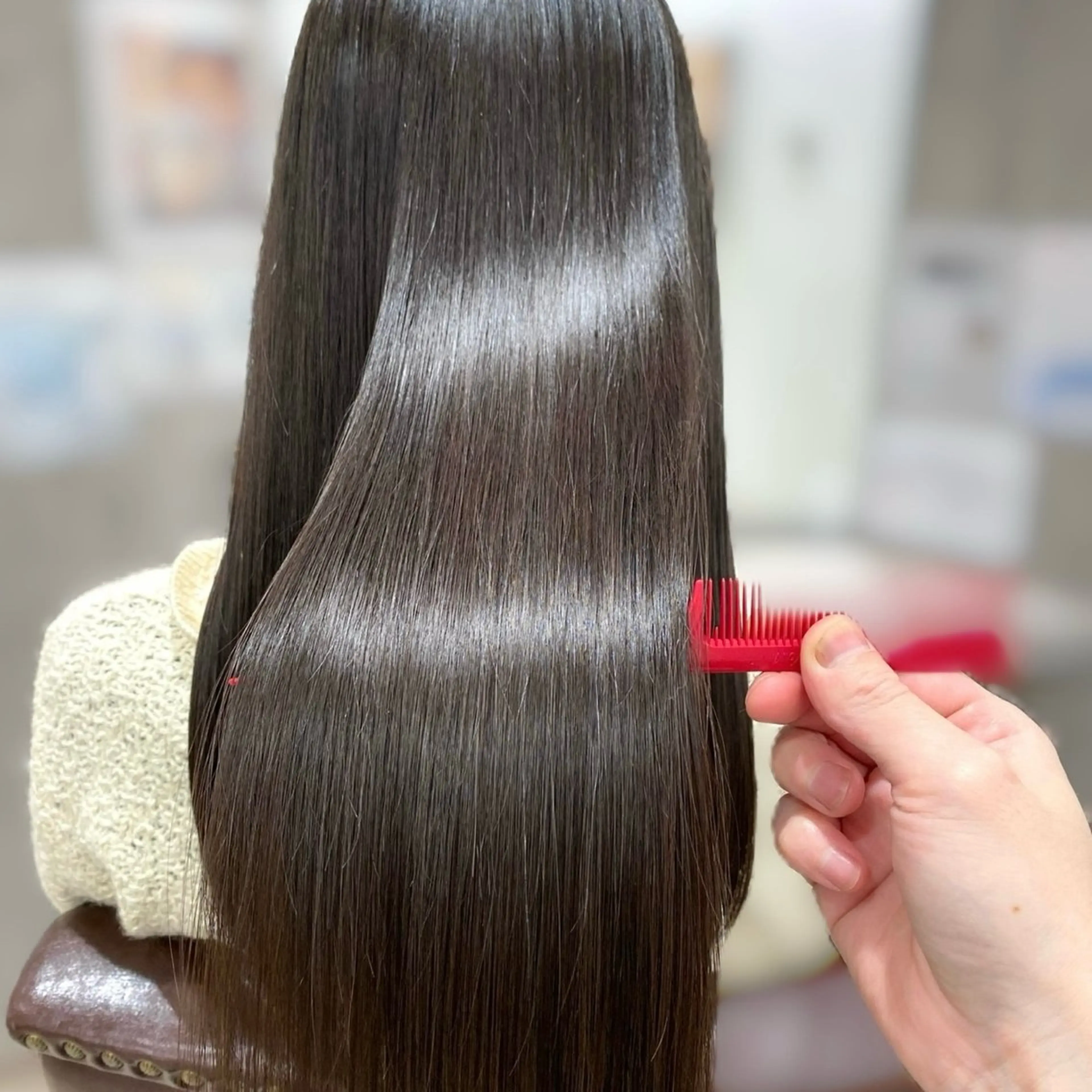 ロング レイヤー/縮毛矯正 🌹大人韓国 芹奈のヘアスタイル