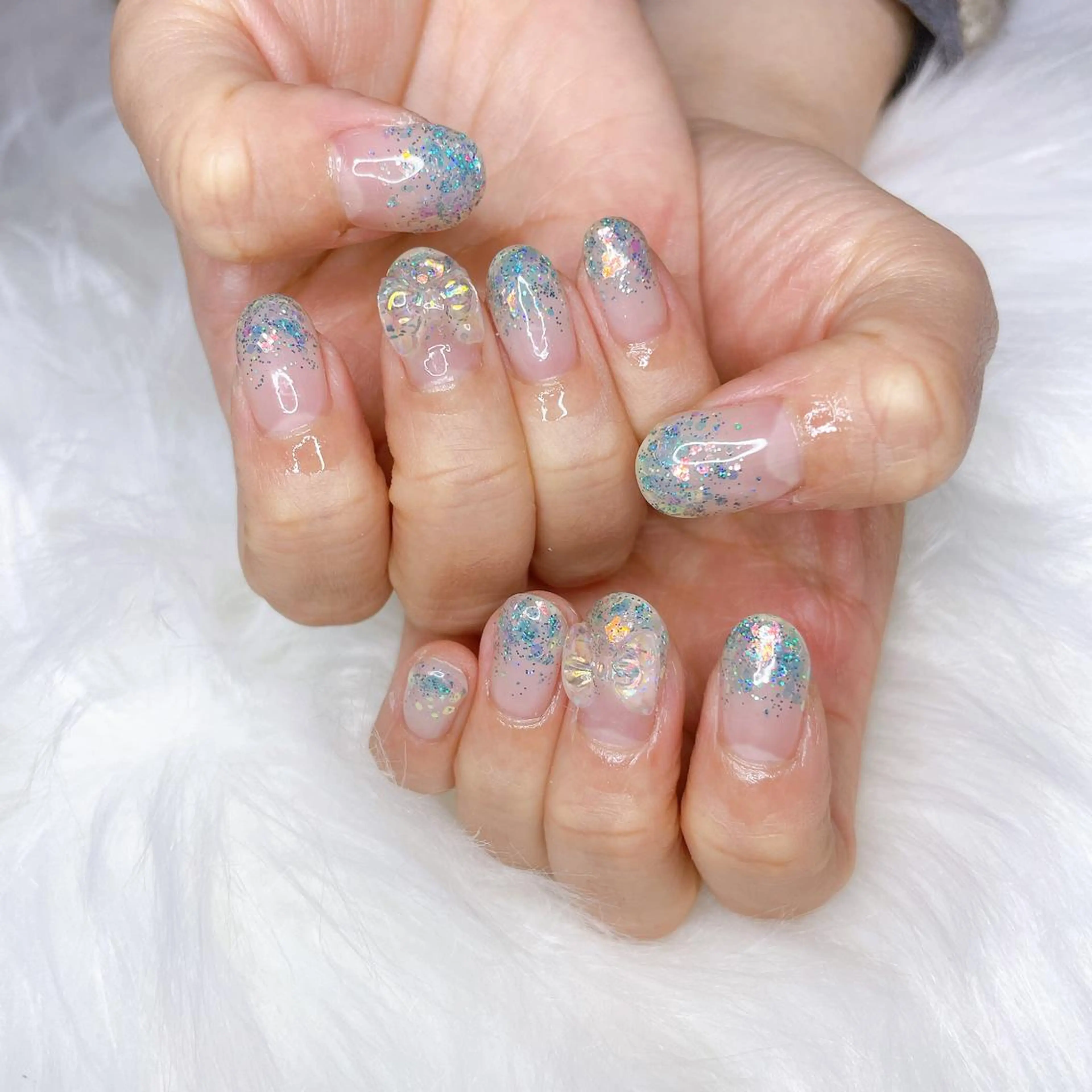 ☁️ワンカラーorラメグラデーションの写真