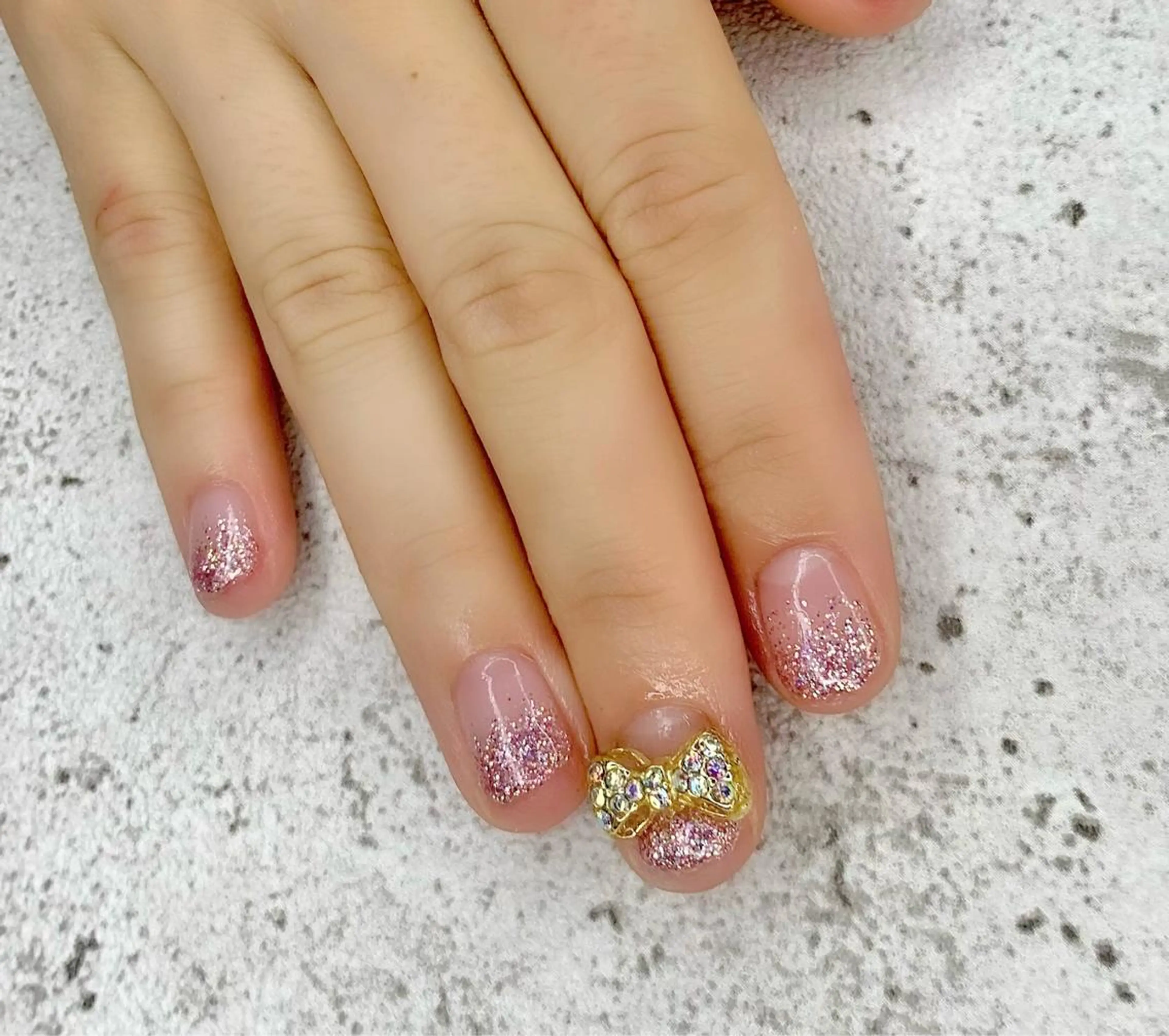 ネイル リボン ハンドネイル Nail Salon　Ｋのネイルデザイン