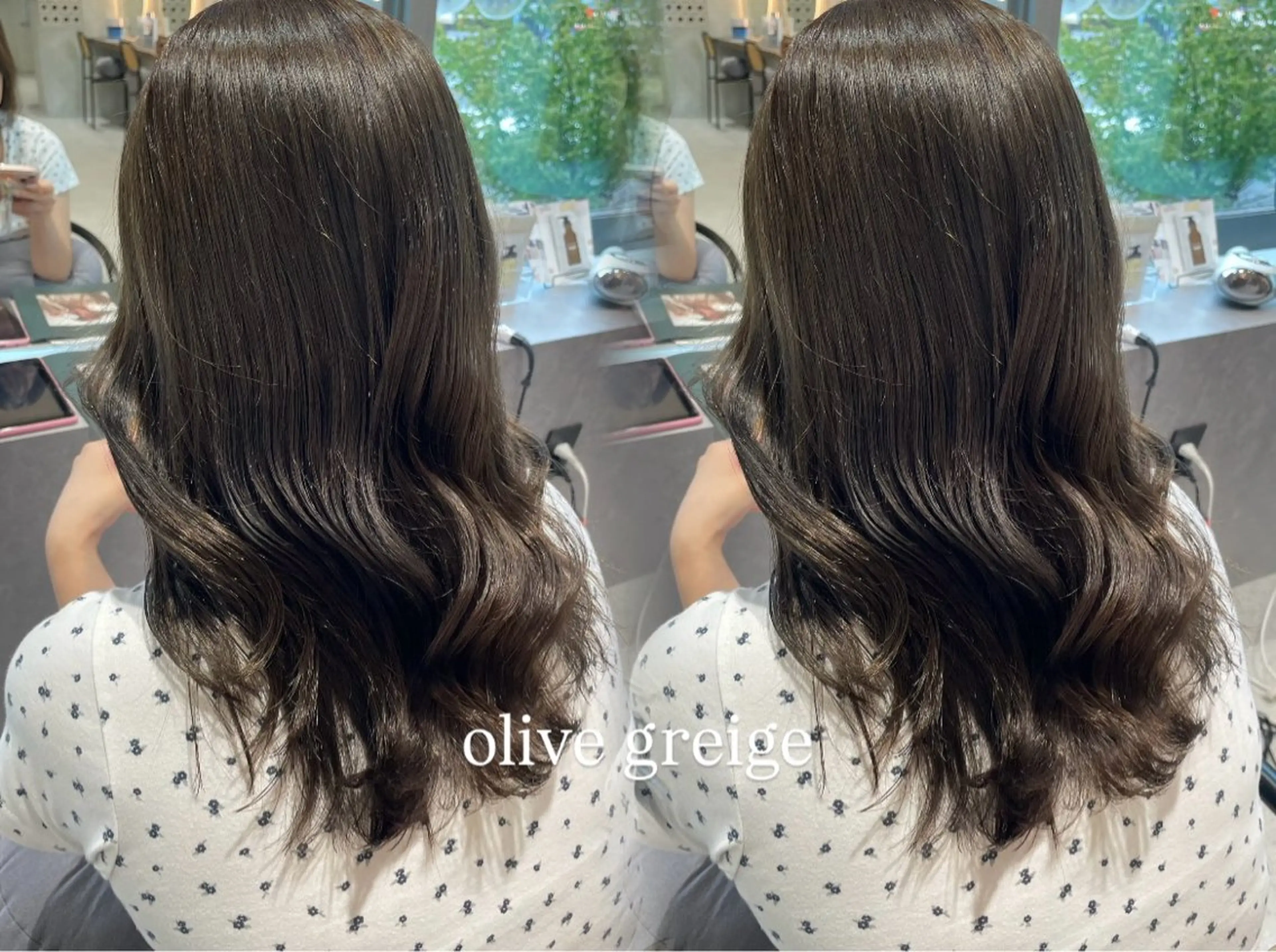 10月限定✨透明感カラー+1step treatment🫒💚の写真