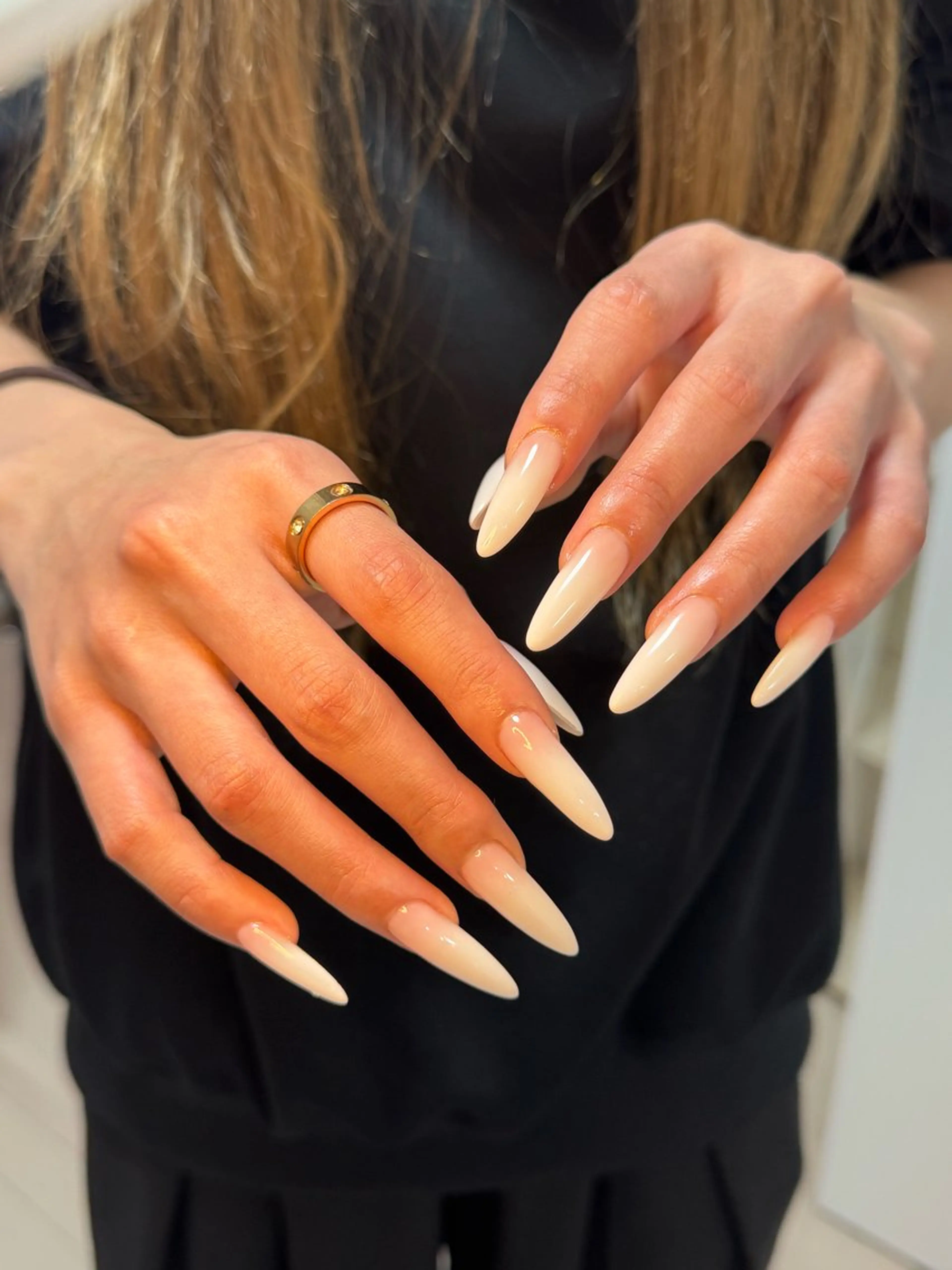 ネイル アートネイル オーロラネイル チークネイル フレンチネイル ガラスフレンチ ハンドネイル 🎀🎀YooLi Nail Salonのネイルデザイン