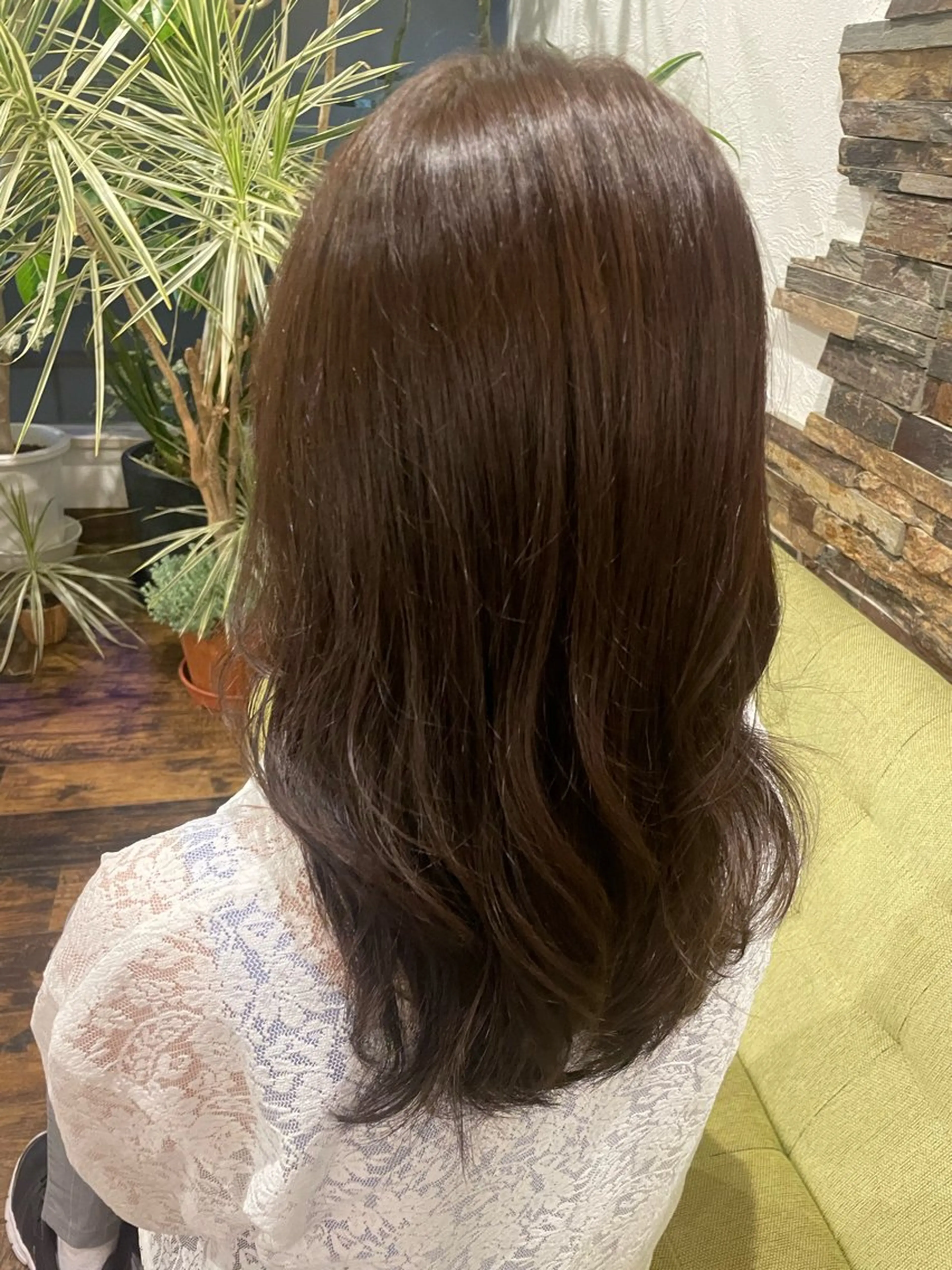 ロング カラー ベージュカラー オリーブベージュ レイヤーカット レイヤー/髪質改善 /YUのヘアスタイル