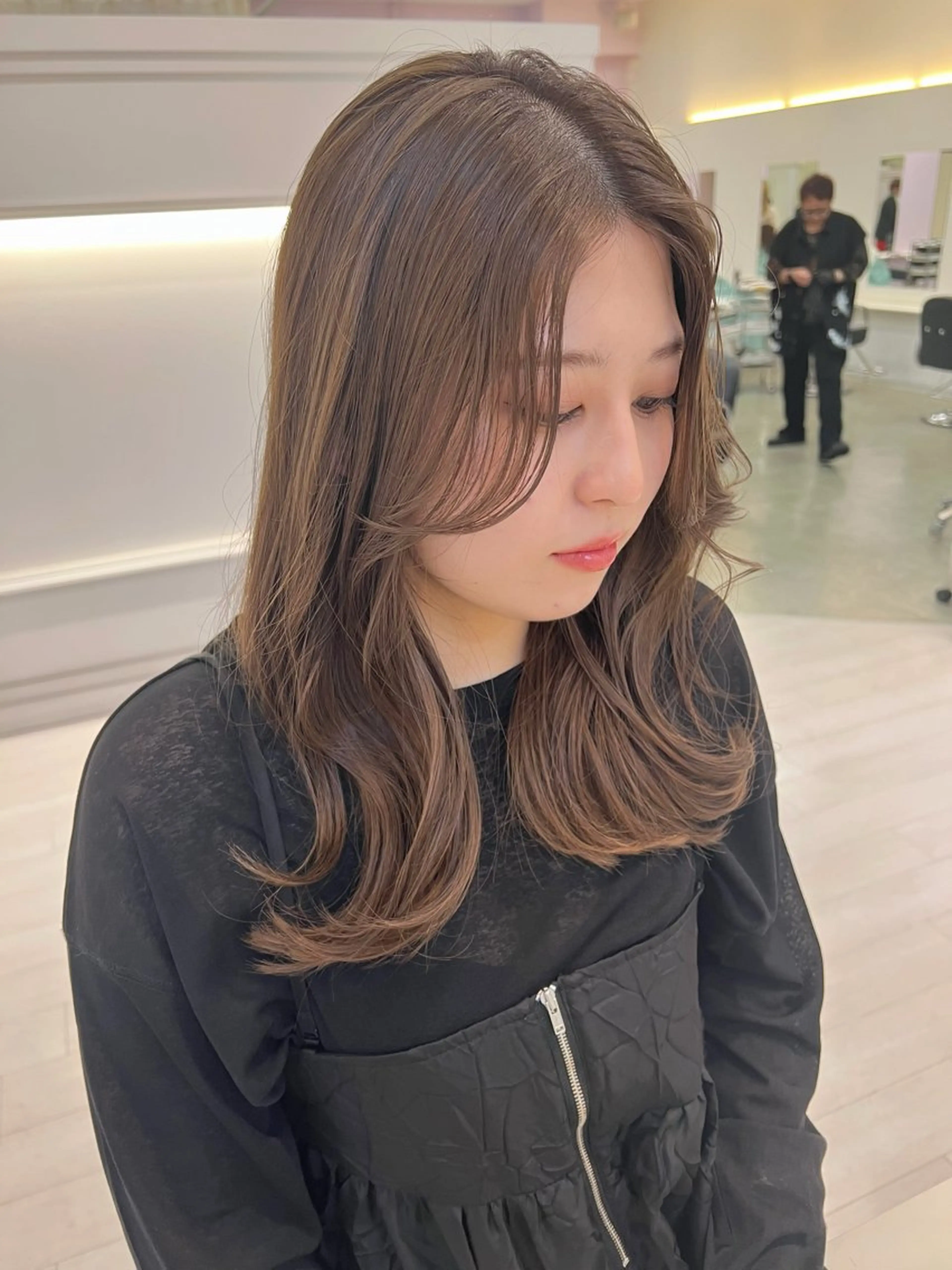 セミロング ParveMix 佐々木梨紗🤍のヘアスタイル