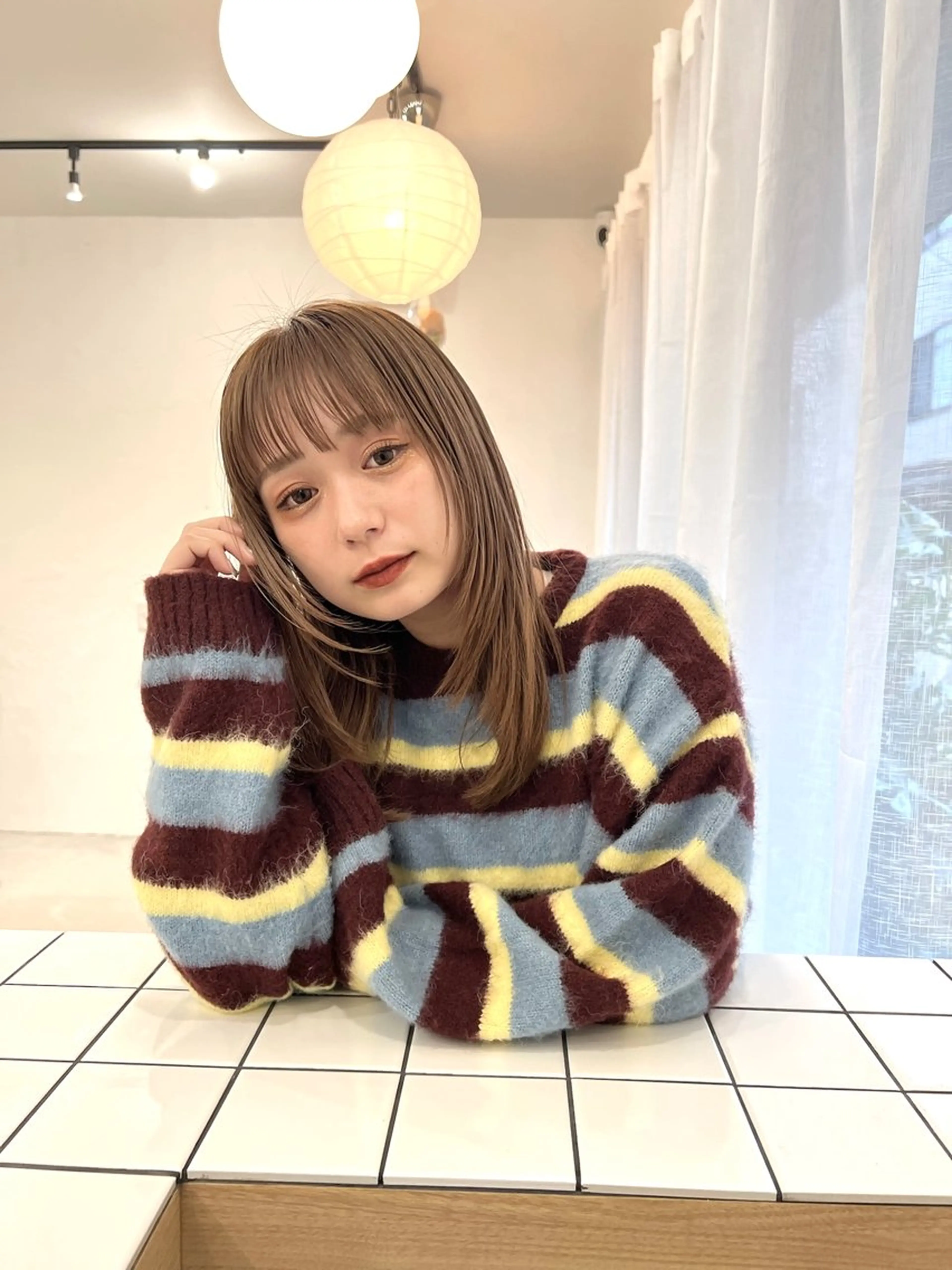 ミディアム カラー 透明感カラー ももかのヘアスタイル