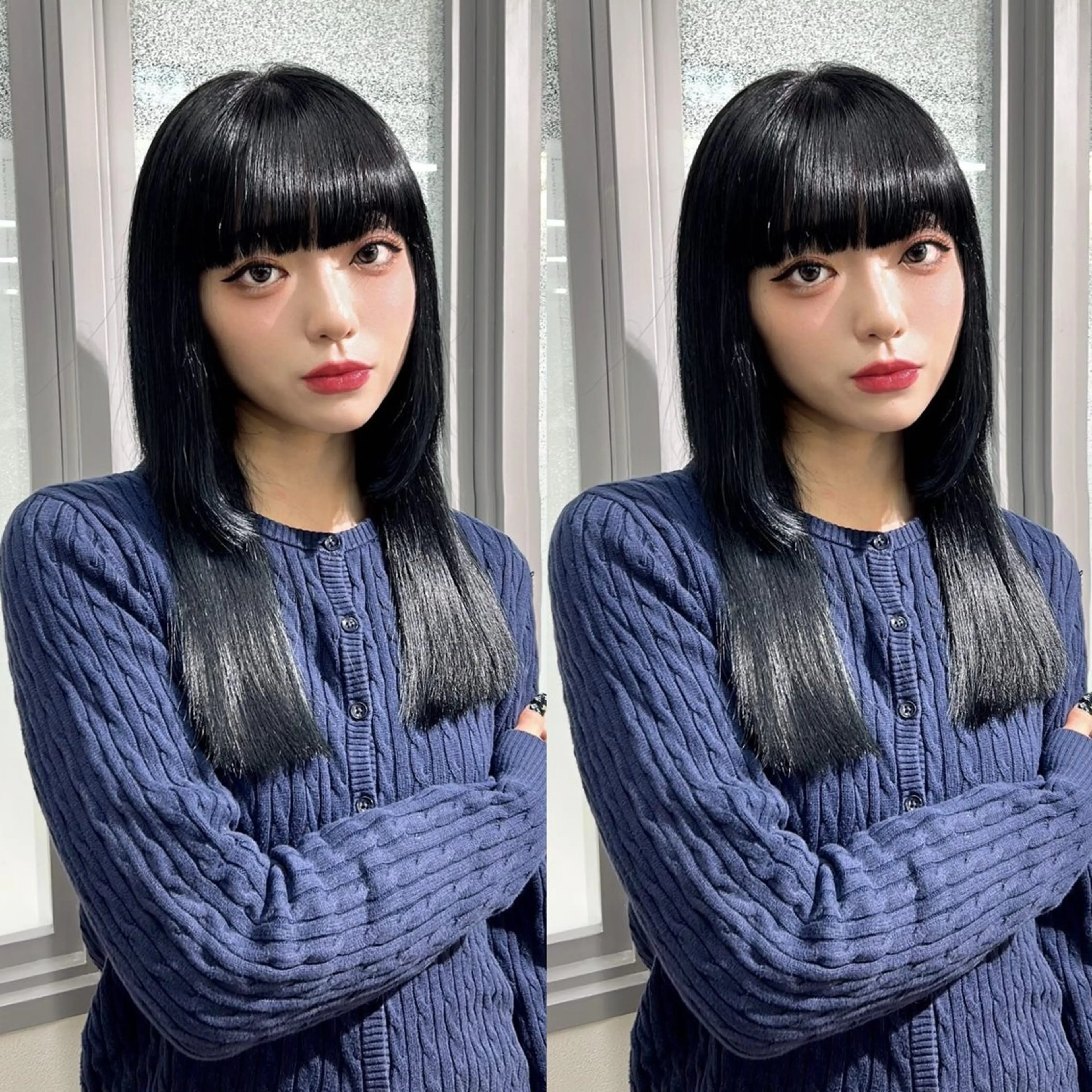 【🫧うるちゅるカラー】ワンカラー+メンテカット+韓国ウォータートリートメント+巻き上げ付きの写真