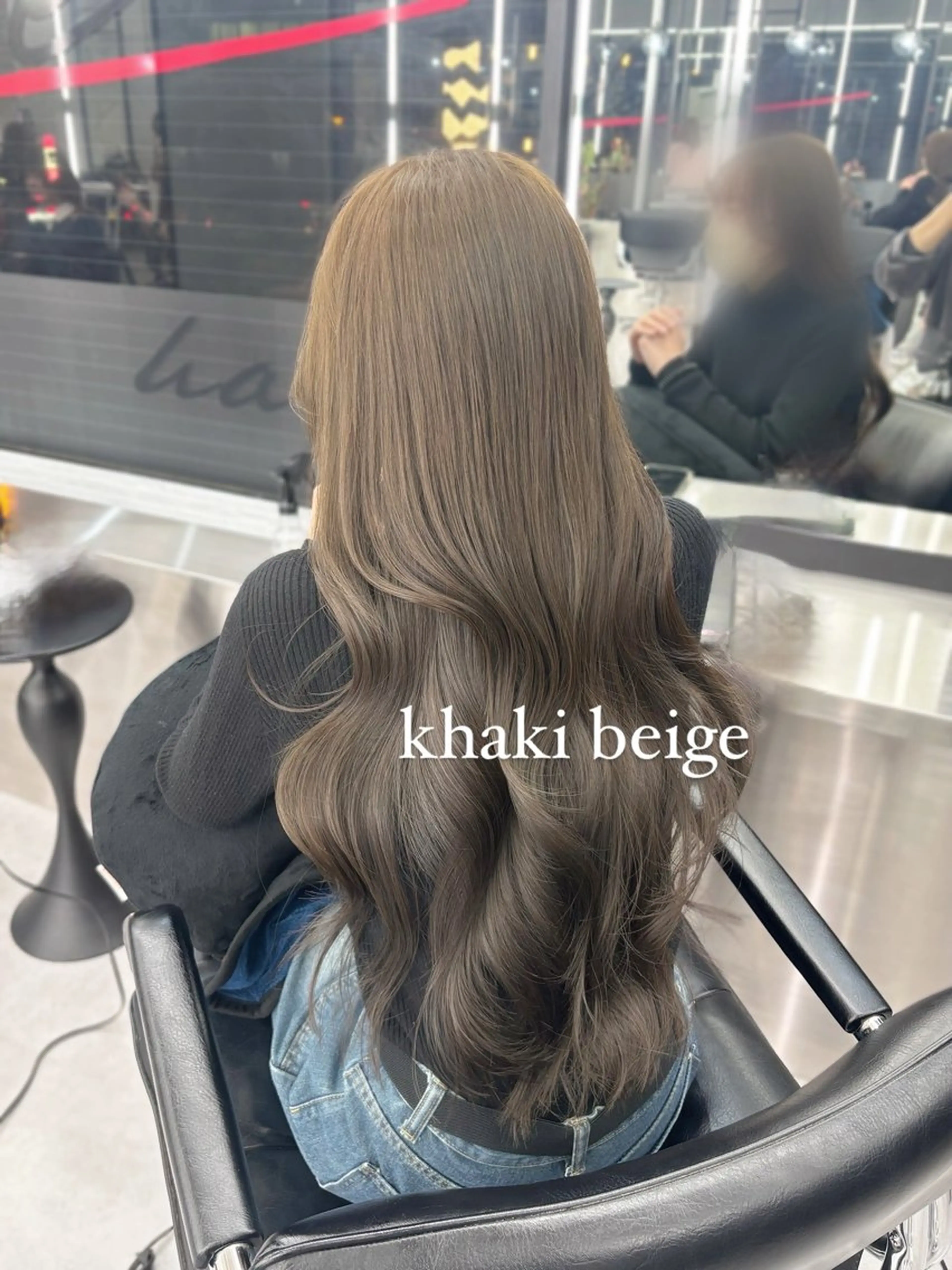 ロング カラー カット ヘアカラー トリートメント 髪質改善/赤み消し ブリーチなし心斎橋のヘアスタイル
