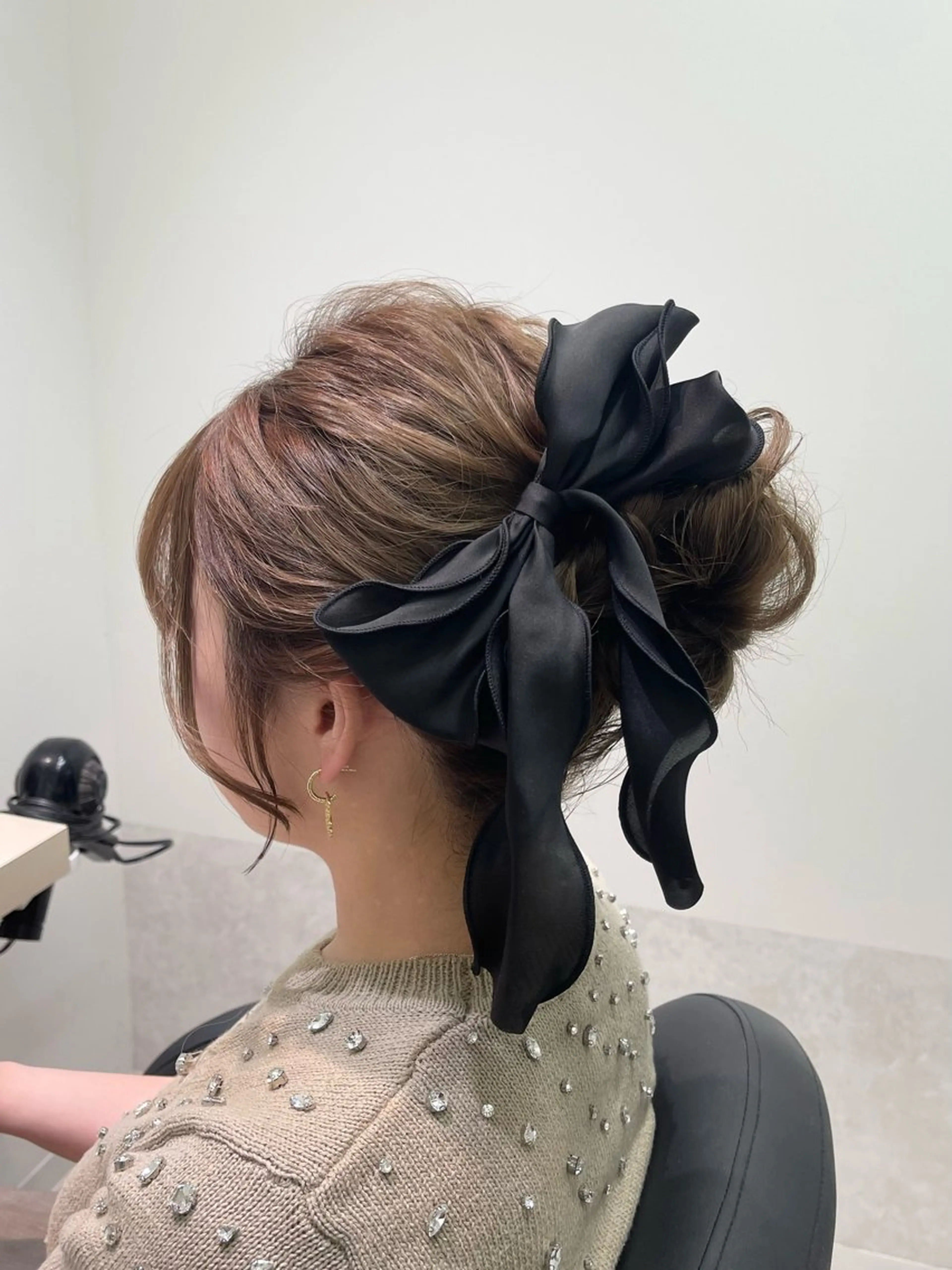 ヘアアレンジ お団子ヘア ヘアセット 東梅田エリアカラー ヘアセットNo. 1のヘアスタイル