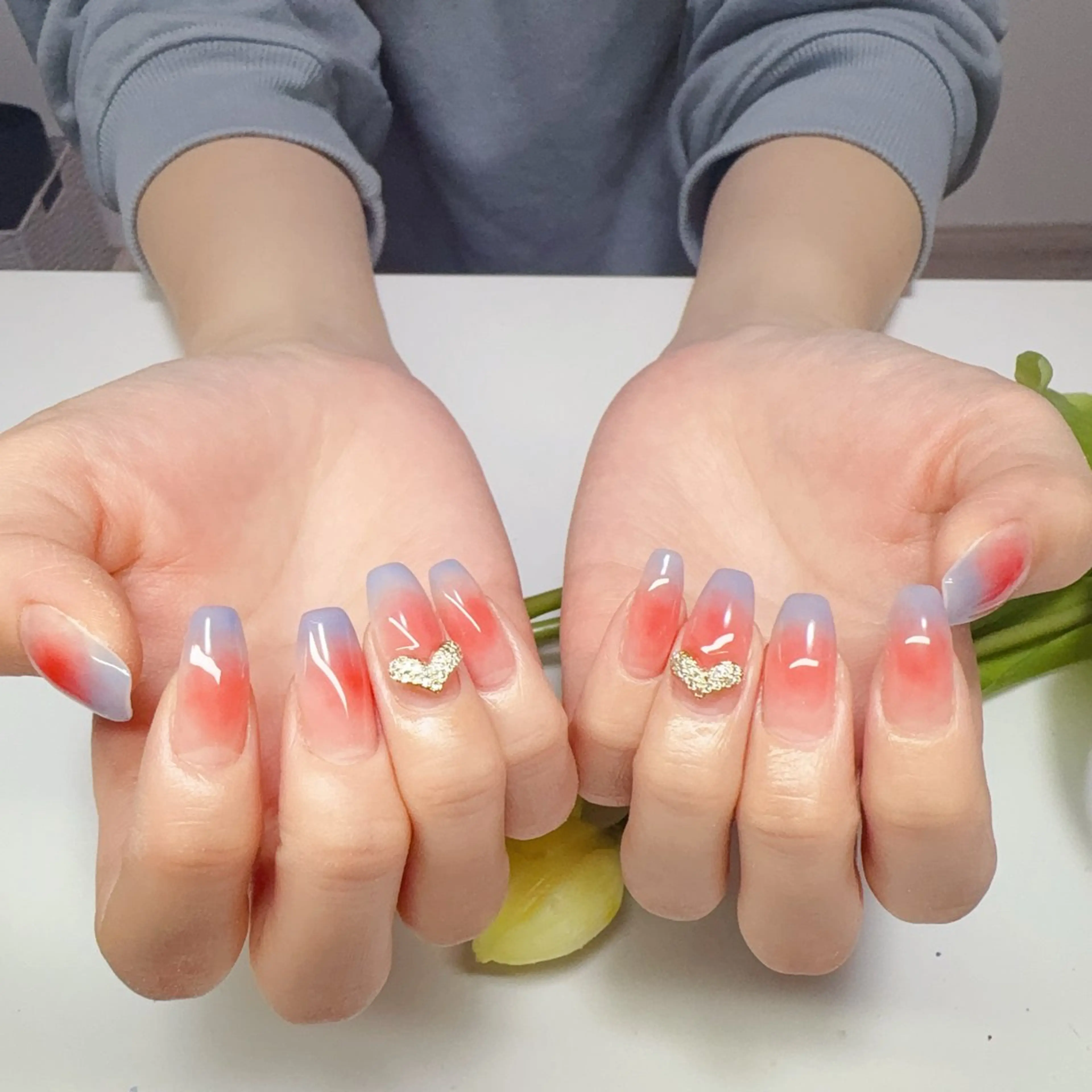 ネイル チークネイル 長さ出し ジェルネイル ピンク スカルプネイル ハンドネイル YUYI.nail salonのネイルデザイン