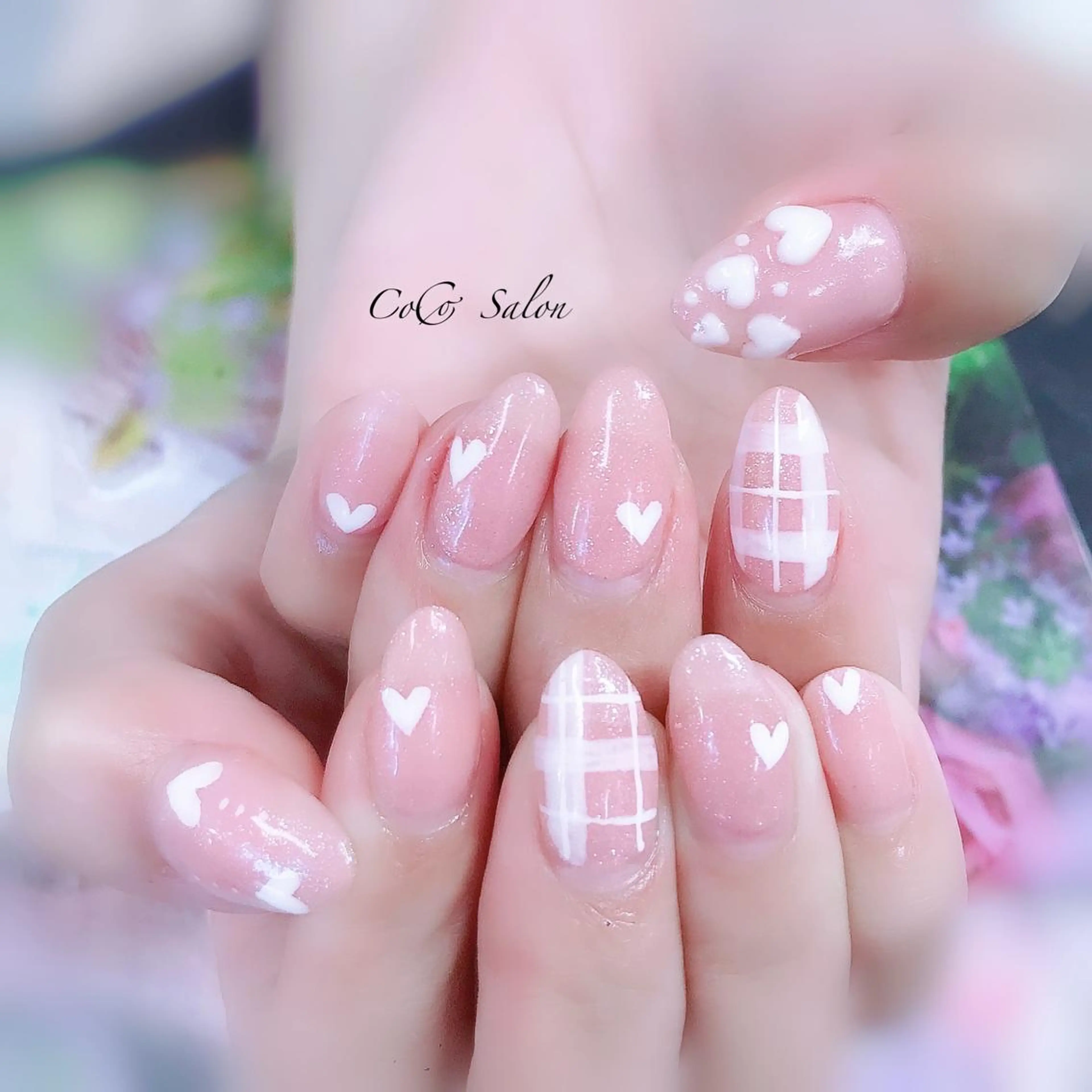 ネイル ハート ピンク CoCoSalon ネイル/まつ毛予約のネイルデザイン