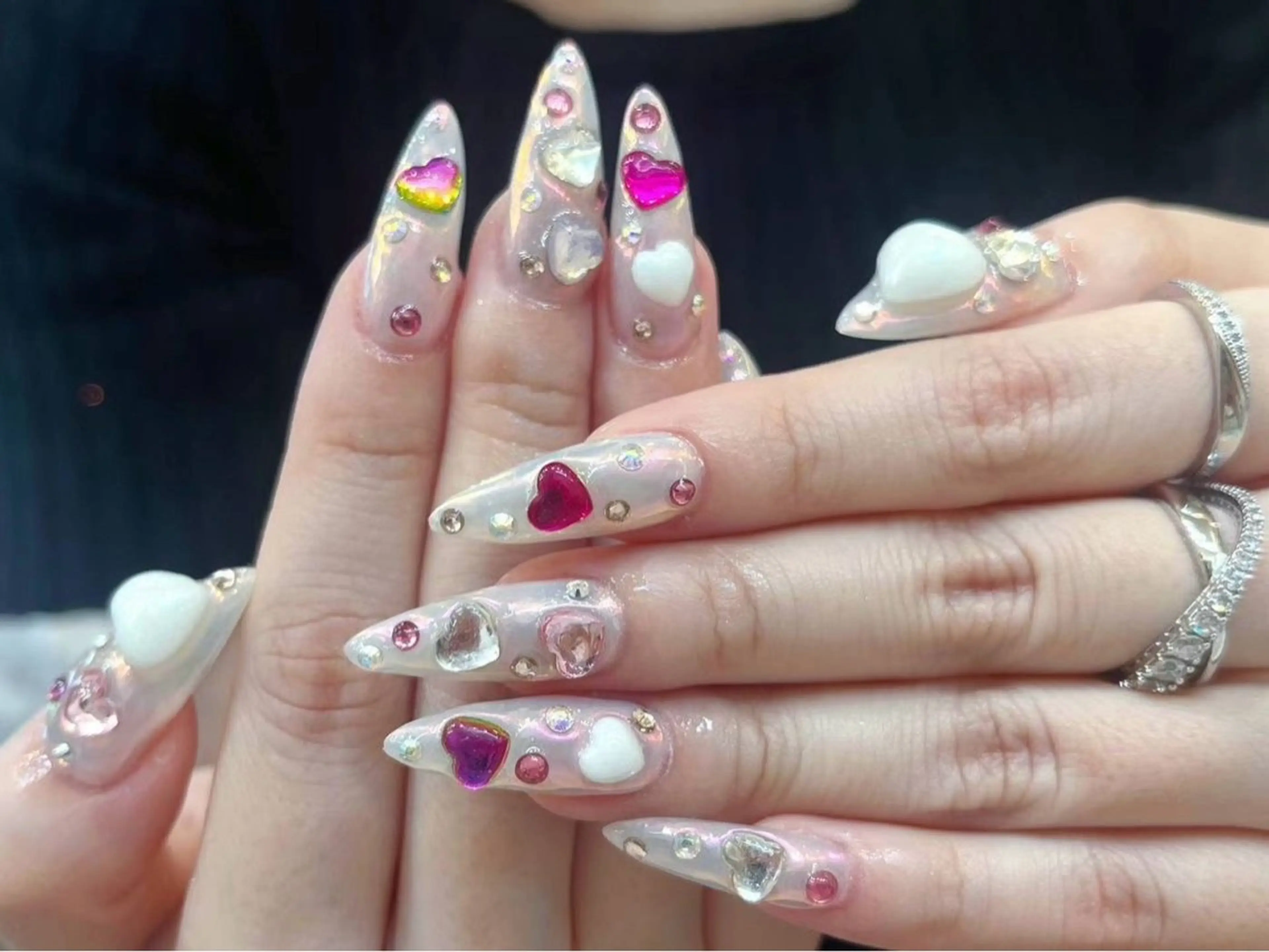 ネイル アートネイル フラワーネイル フットネイル ジェルネイル ハート Babarla Nailのネイルデザイン