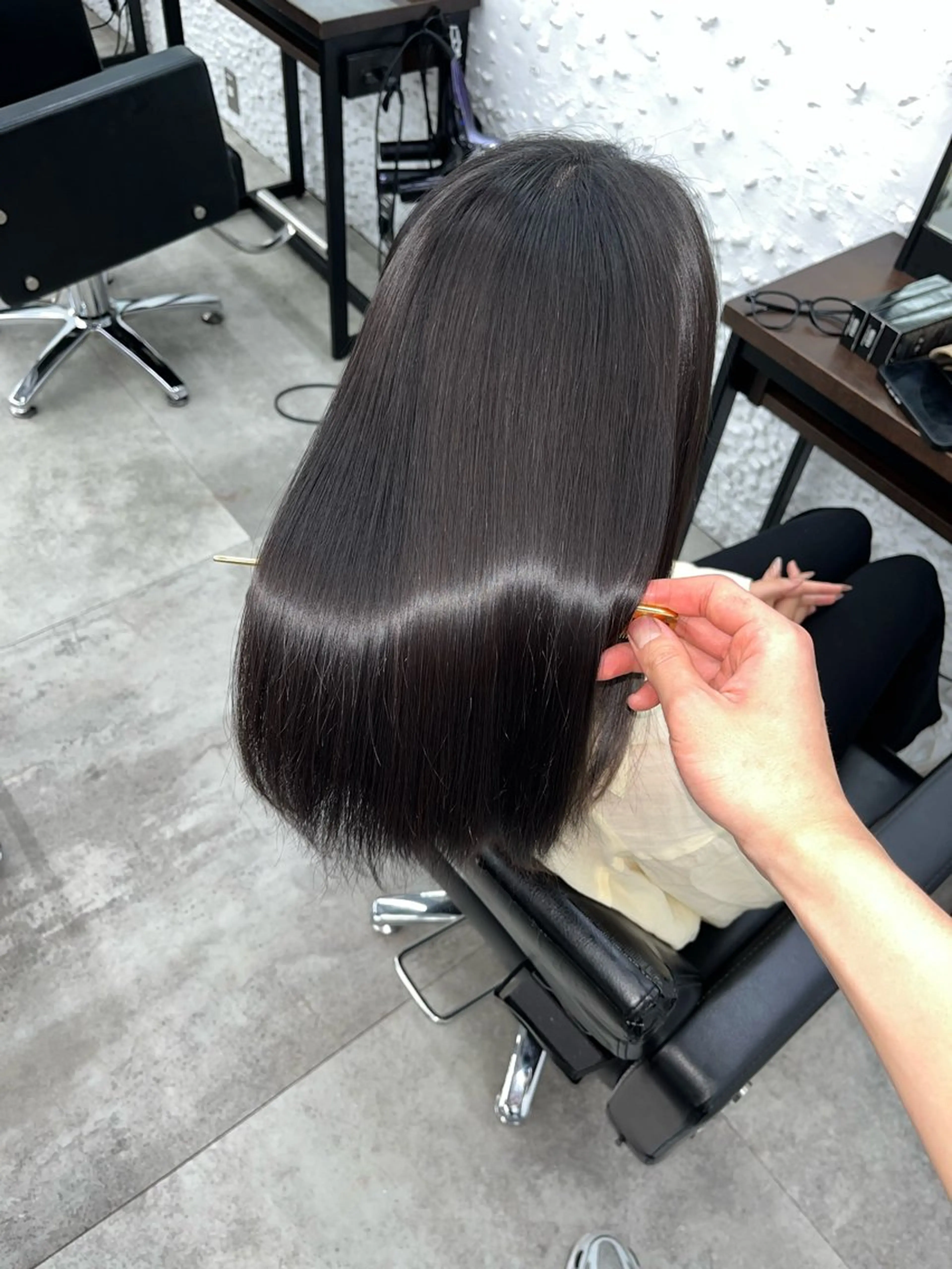 ロング 縮毛矯正 トリートメント 髪質改善/艶髪特化 /透明感✨️こうめいのヘアスタイル
