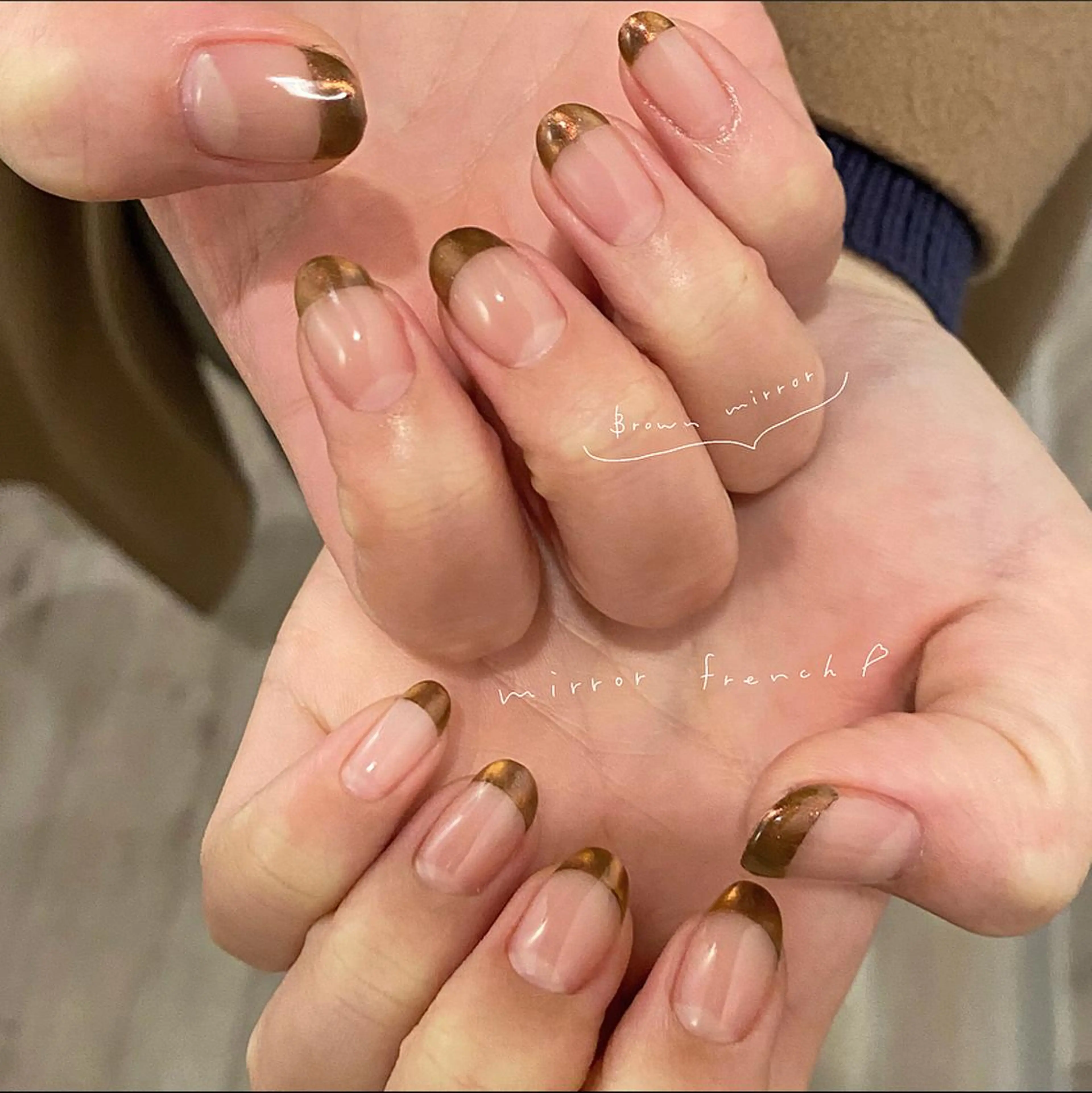 ネイル フレンチネイル ミラーネイル ハンドネイル &. momoのネイルデザイン