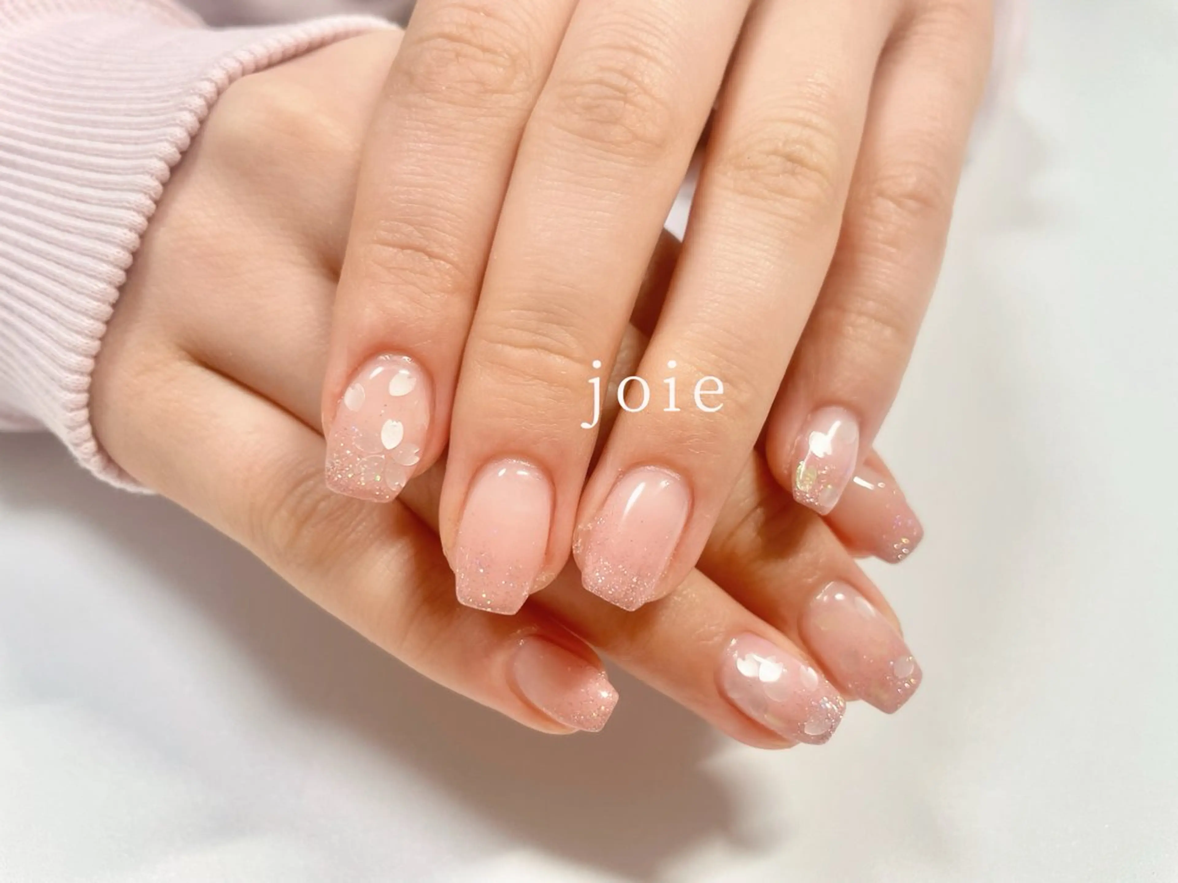 ネイル 桜ネイル キラキラネイル オフィスネイル 春ネイル Jr.nailist Mikuのネイルデザイン