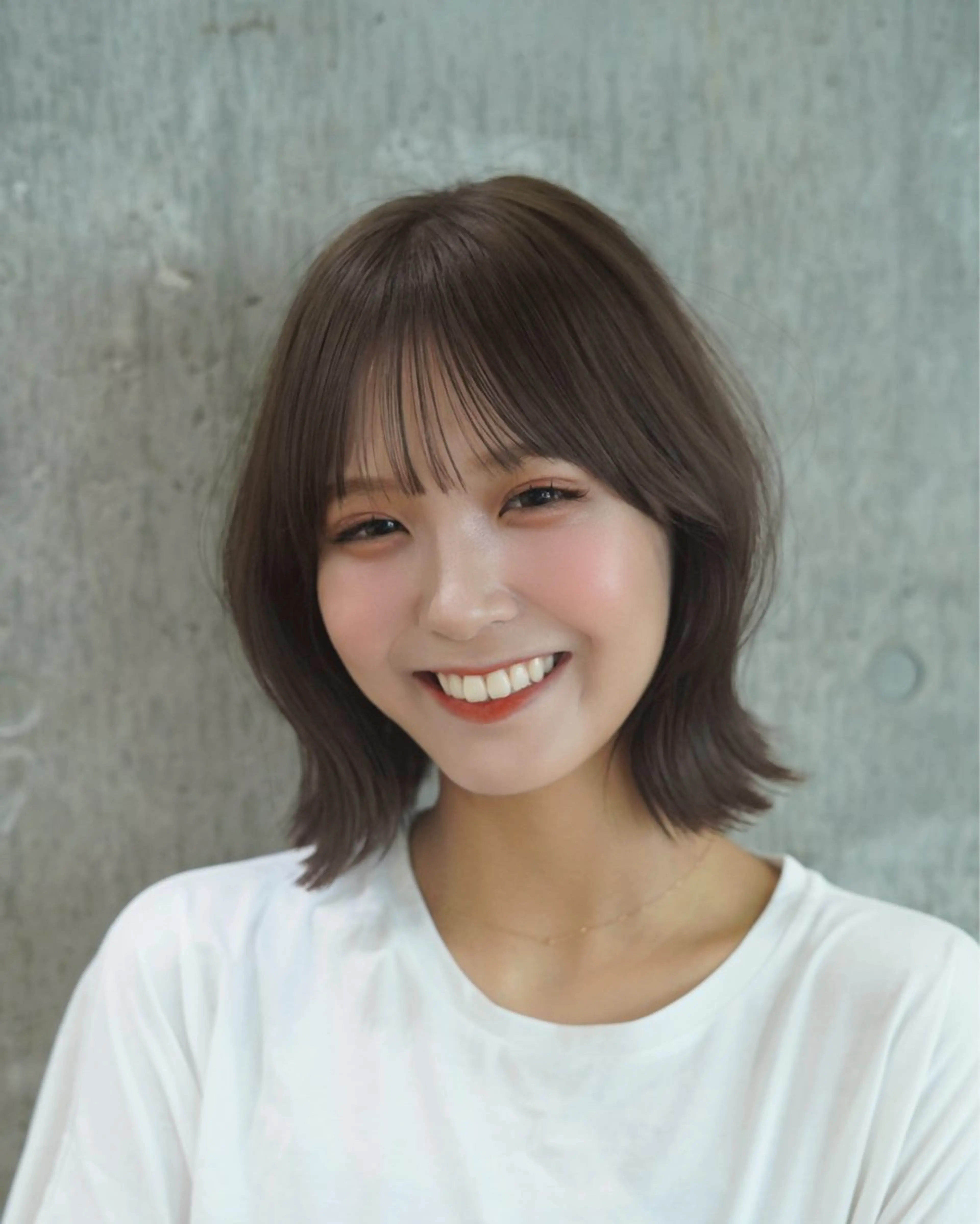 ミディアム カット ヘアカラー トリートメント yelm所属・🫒オリーブカラー ミディアムレイヤー✨のヘアスタイル