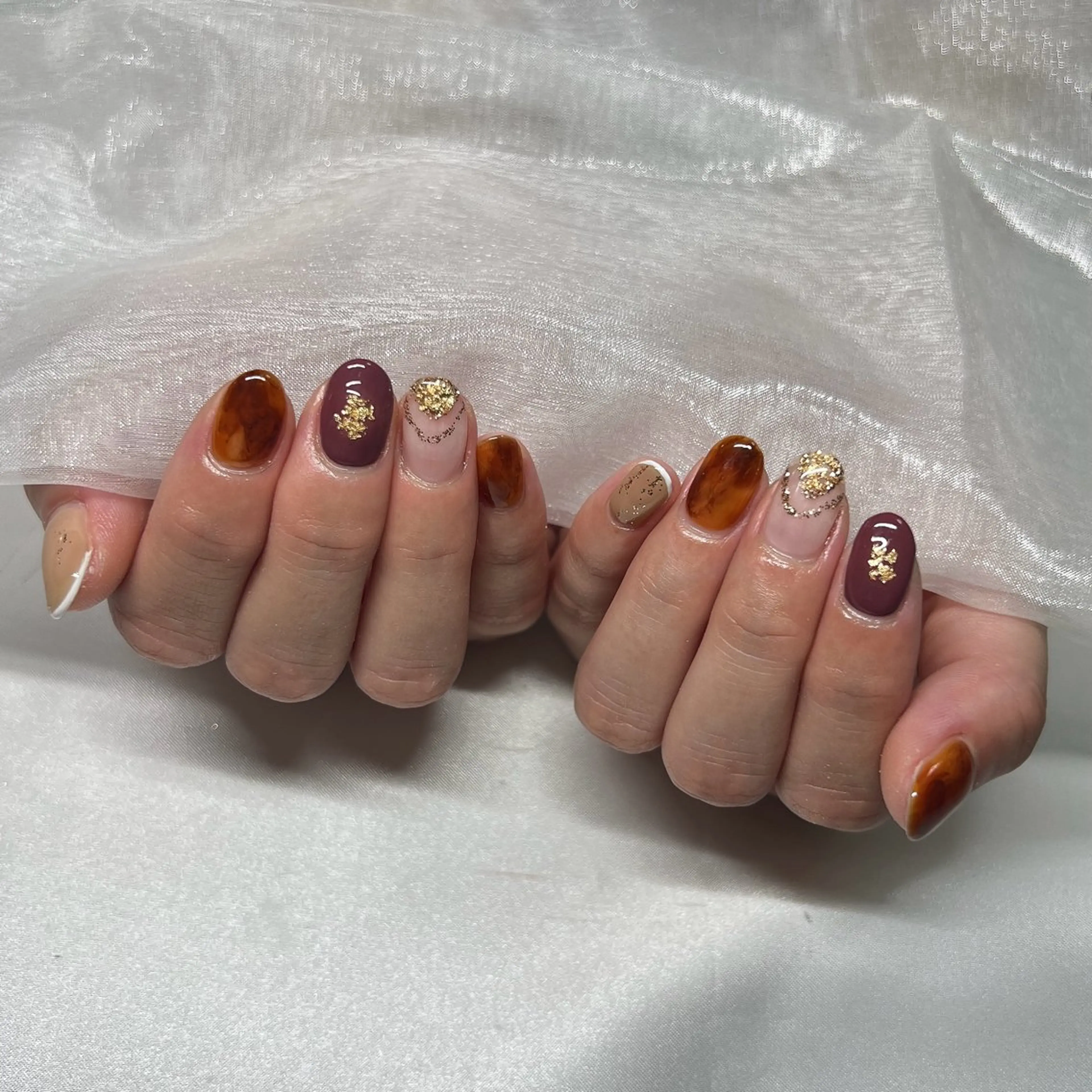 ネイル ジェルネイル 韓国ネイル ラメ(グリッター) マグネットネイル ミラーネイル ハンドネイル -nail salon-Reward所属・nail salon Rewardのネイルデザイン