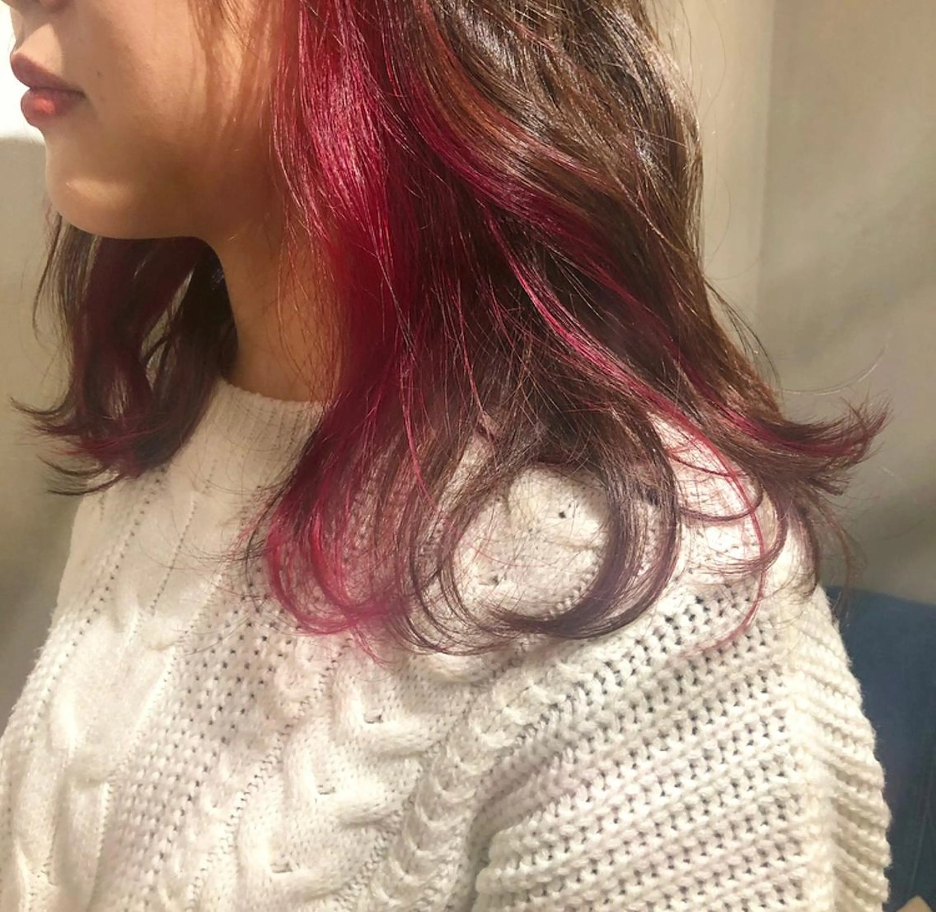 ミディアム カラー ヘアカラー トリートメント 髪質改善🌟透明感 🌟三塚有紀子のヘアスタイル