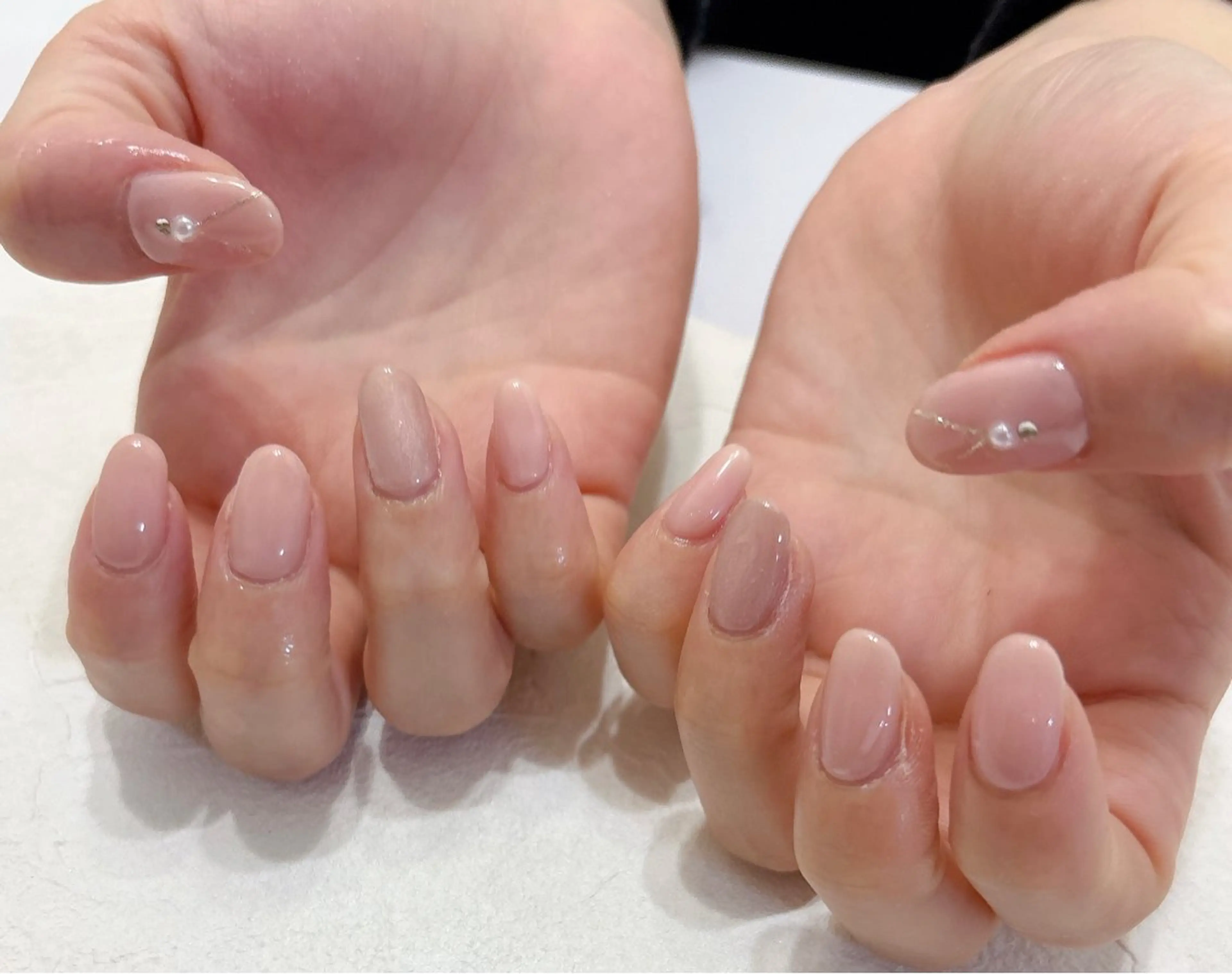 ネイル オーロラネイル フットネイル フレンチネイル ジェルネイル 韓国ネイル Mogu nail 二子玉川のネイルデザイン